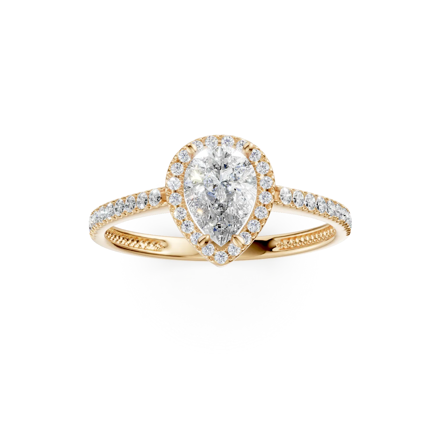 Yellow gold engagement ring