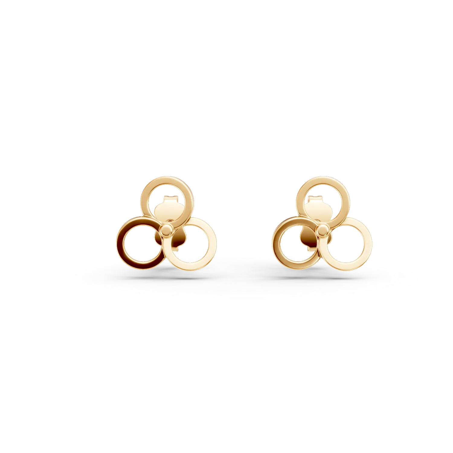 Yellow gold earrings