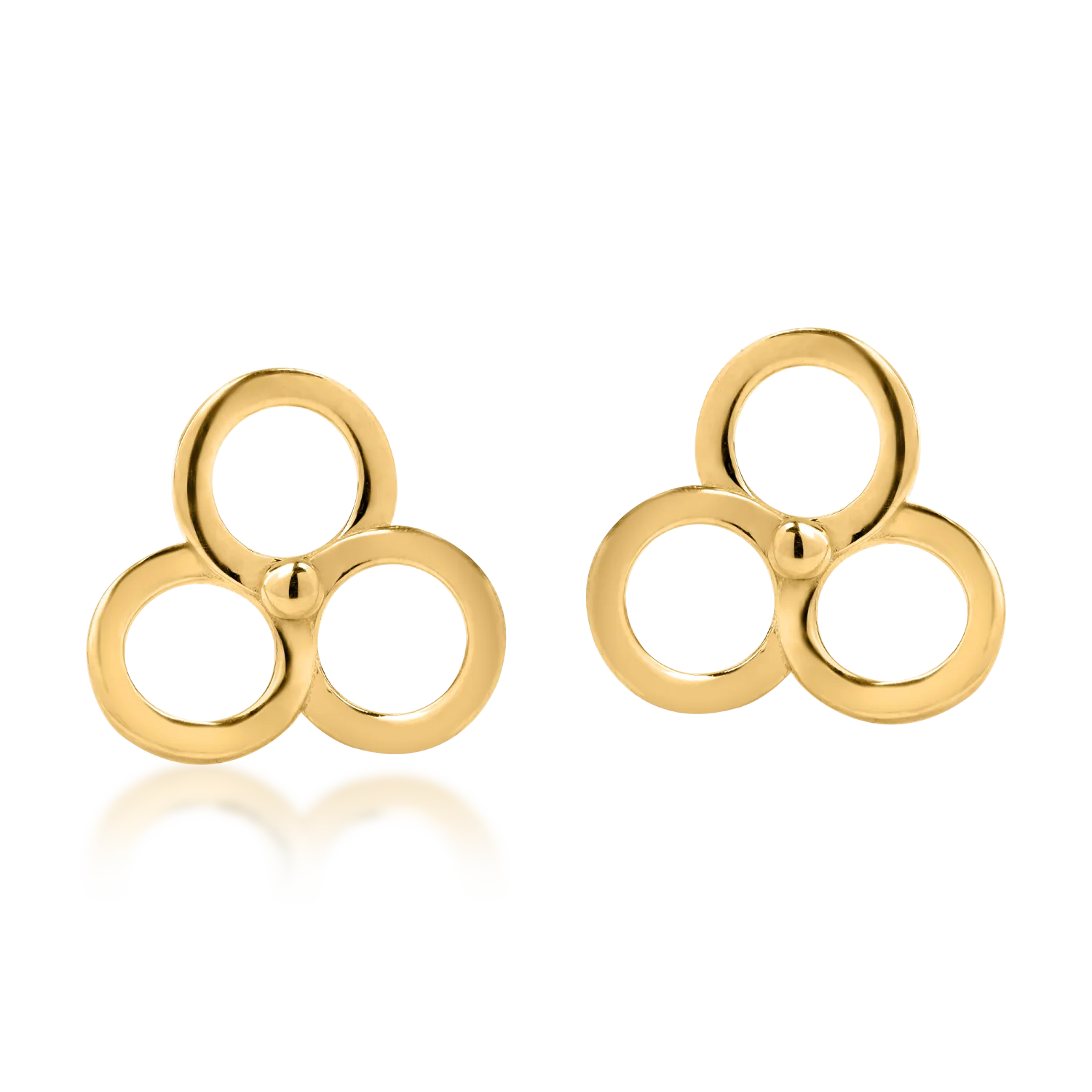 Yellow gold earrings