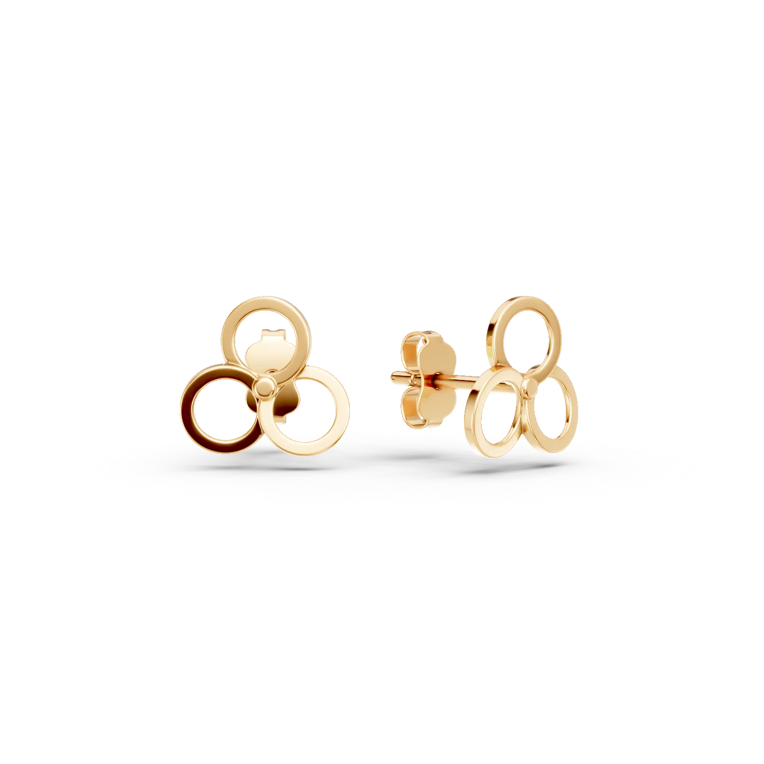 Yellow gold earrings