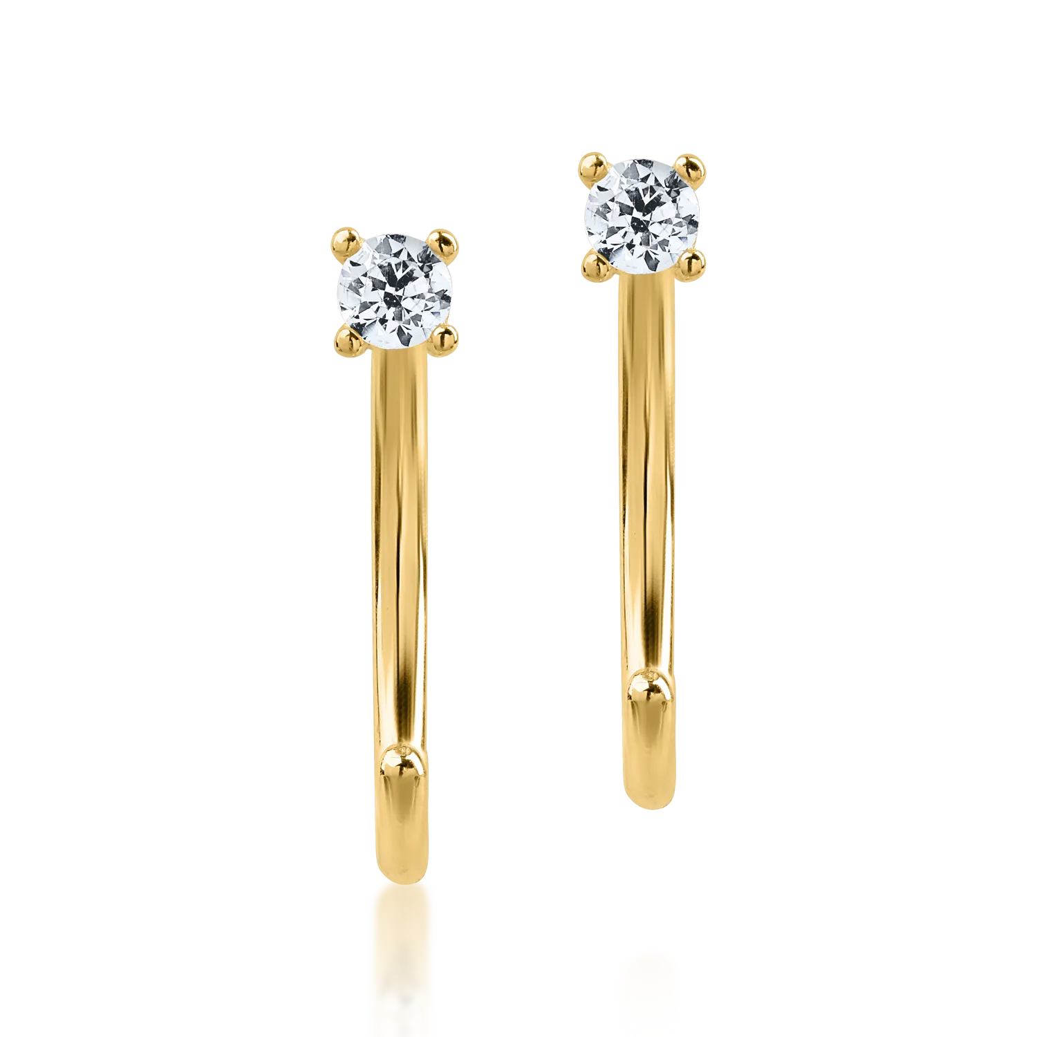 Yellow gold ear cuffs