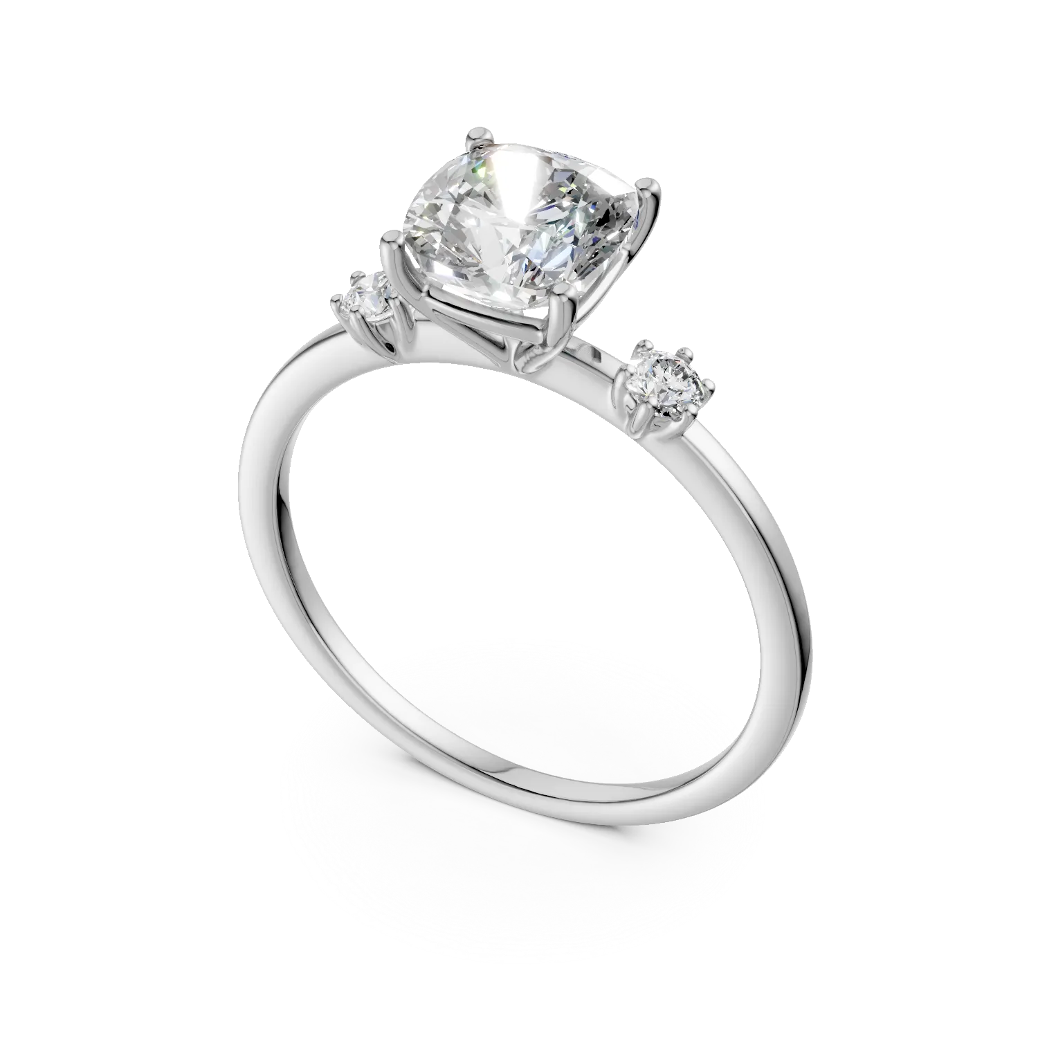 White gold engagement ring