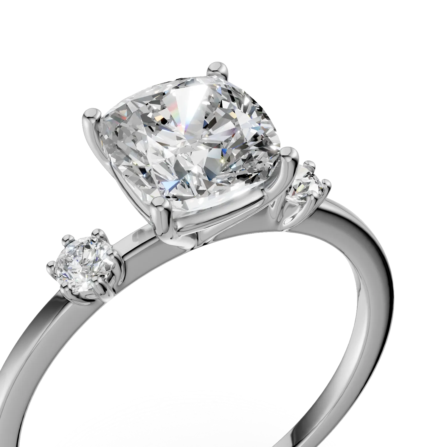 White gold engagement ring