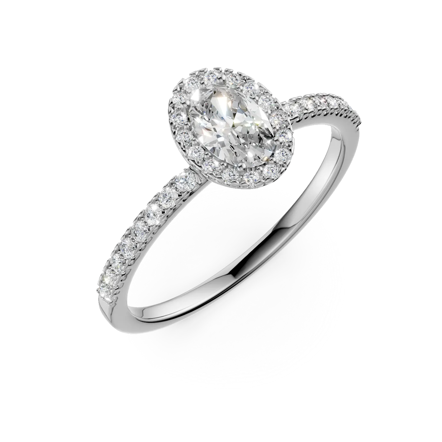 White gold engagement ring