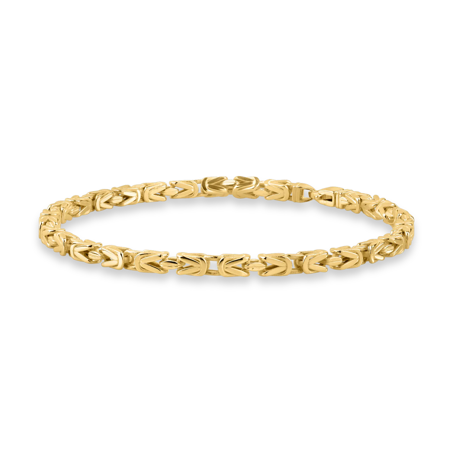 Yellow gold men's bracelet