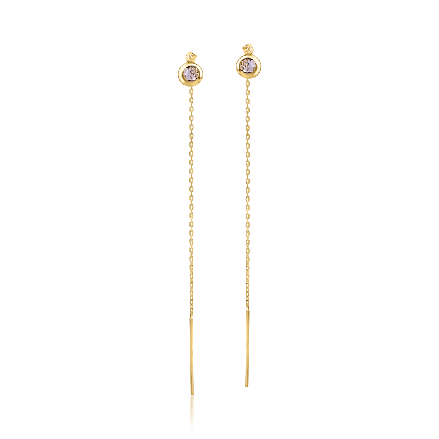 Yellow gold earrings