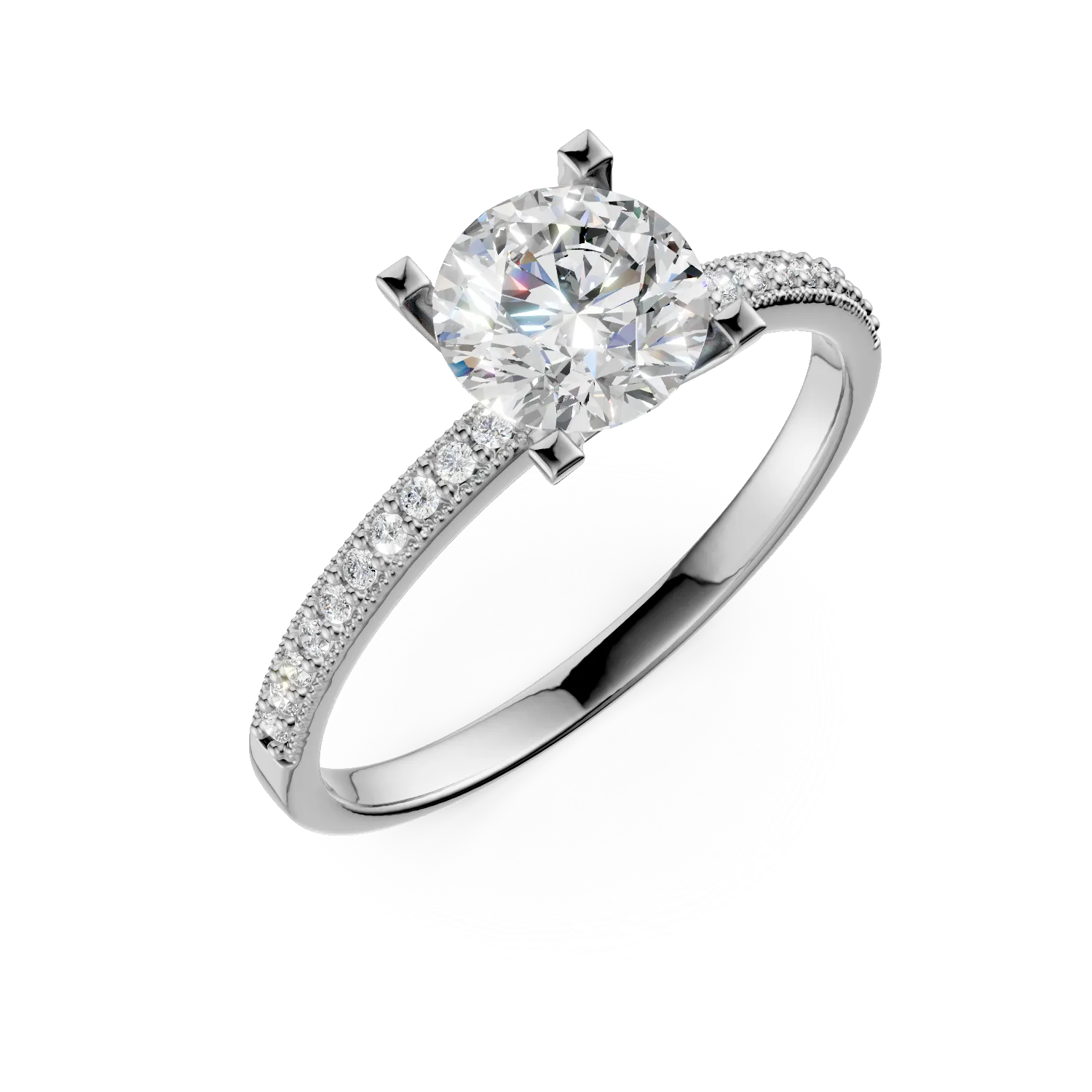 White gold engagement ring