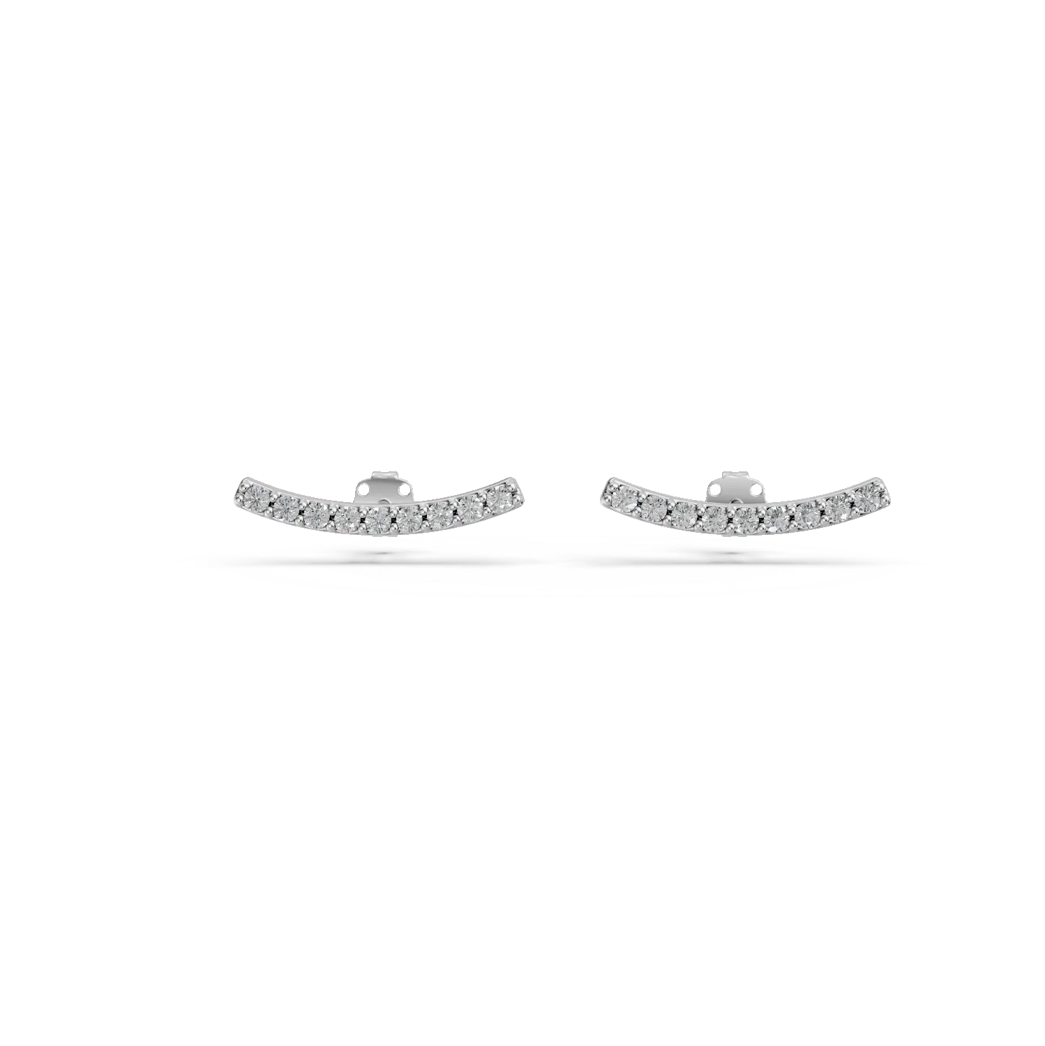 Cercei stud din aur alb cu zirconia-167473