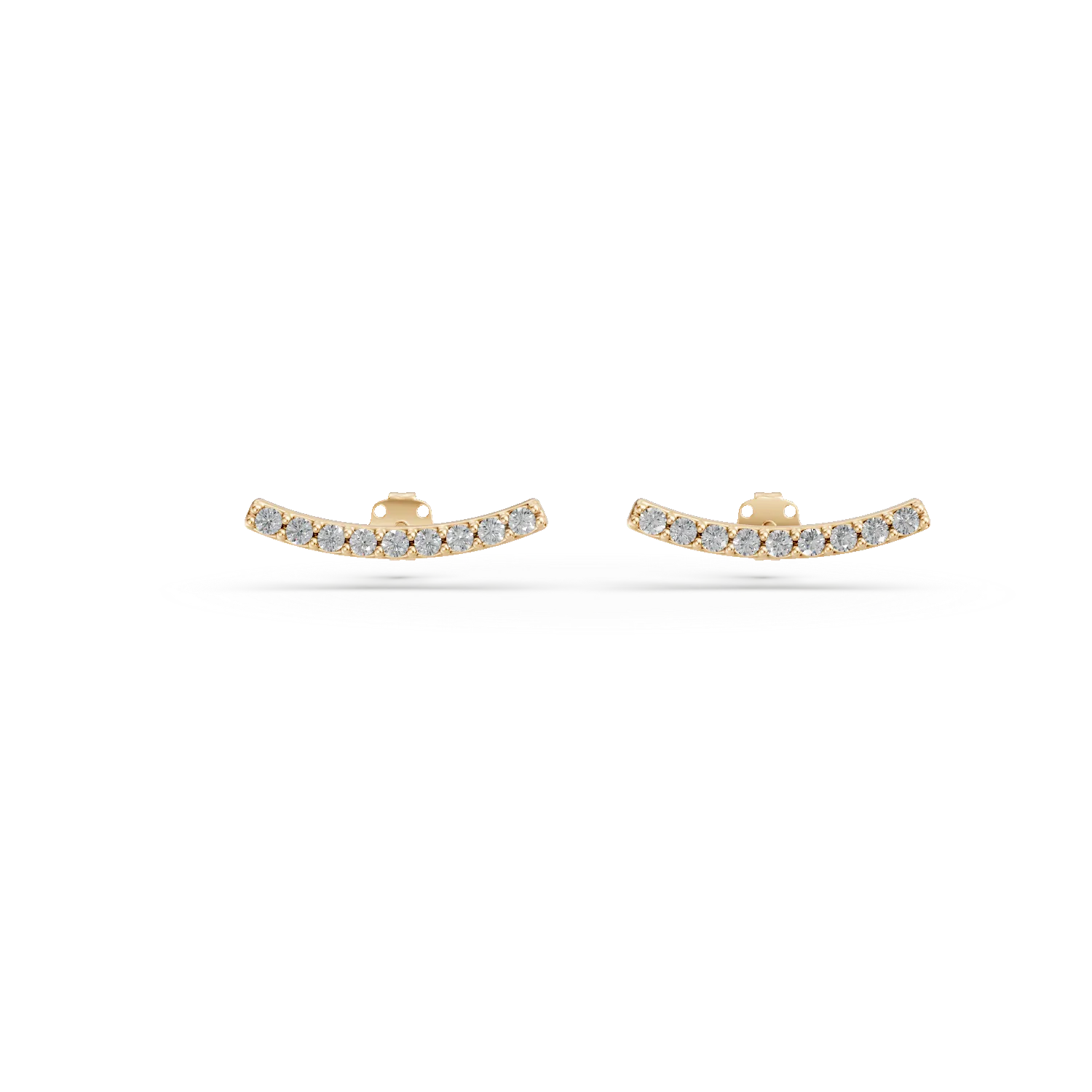 Yellow gold minimalist earrings