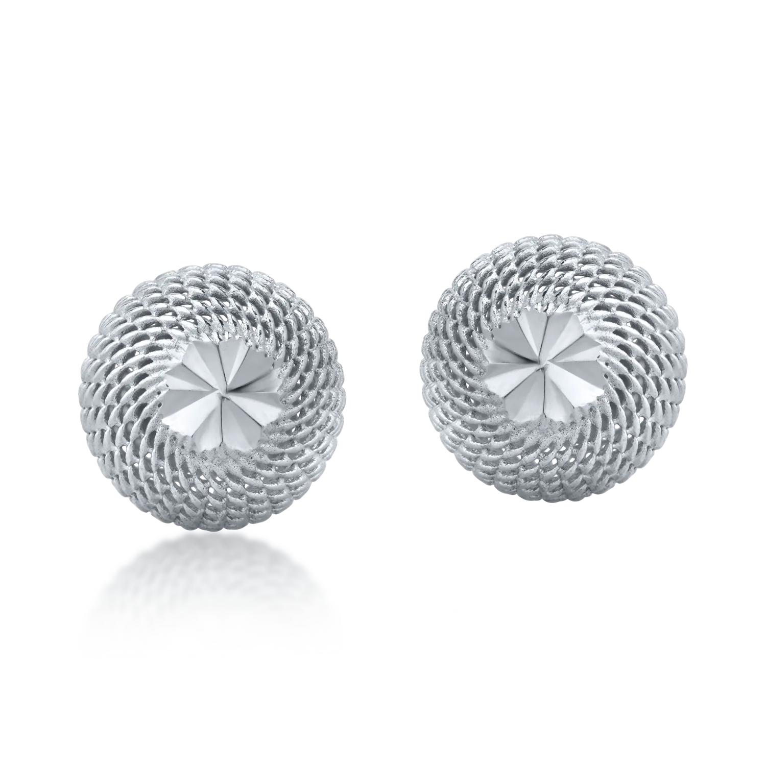 White gold earrings