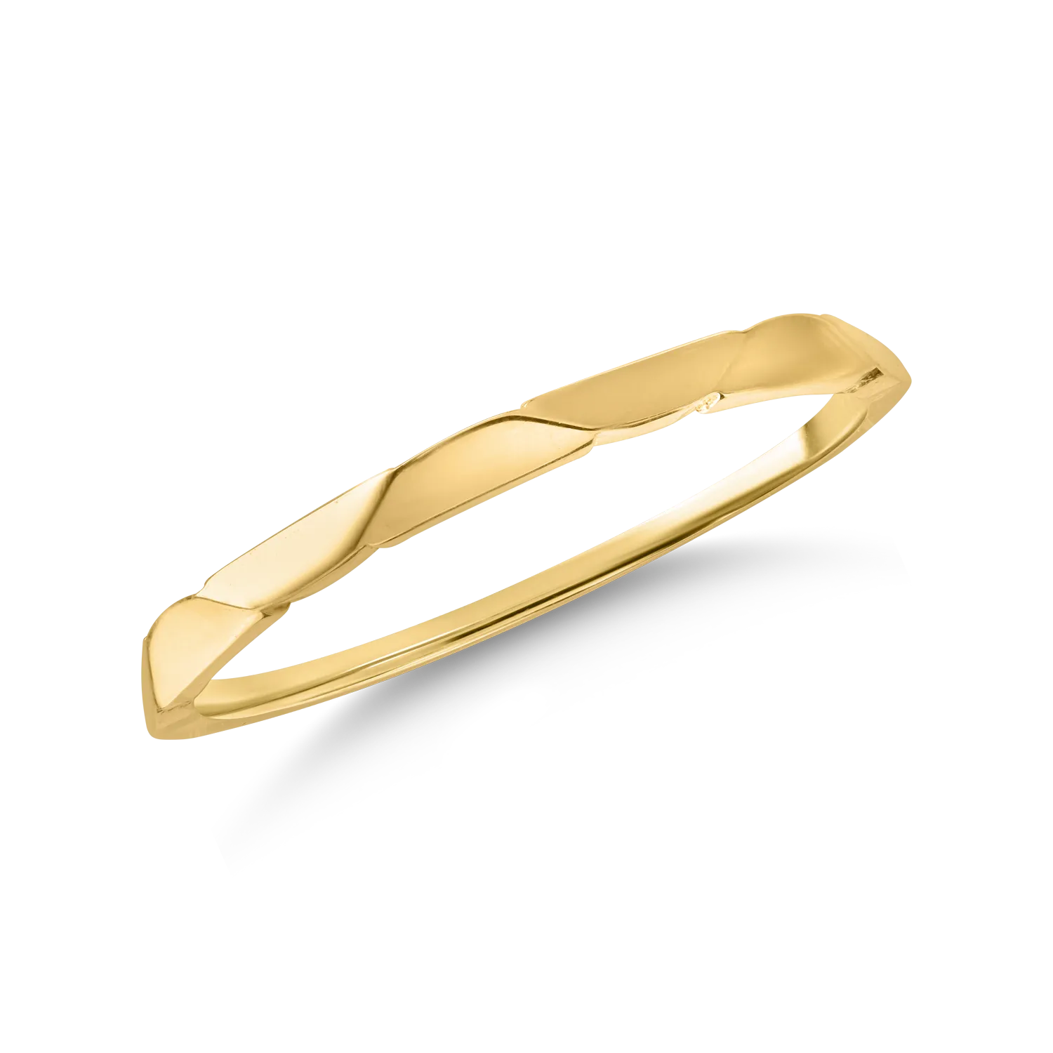 Минималистичен пръстен от жълто злато