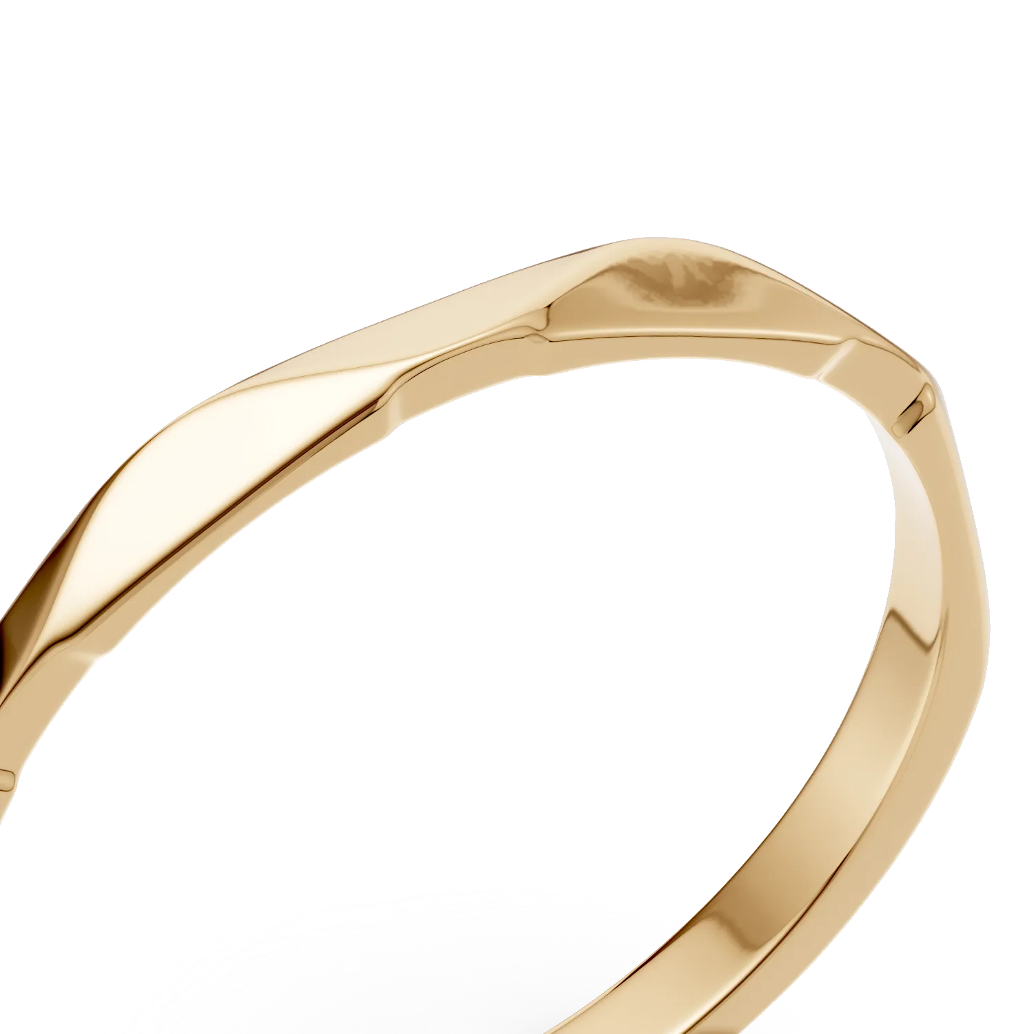 Inel minimalist din aur galben - Imagine 4