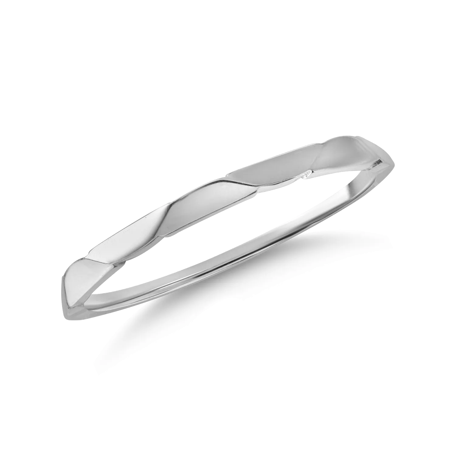 Минималистичен пръстен от бяло злато