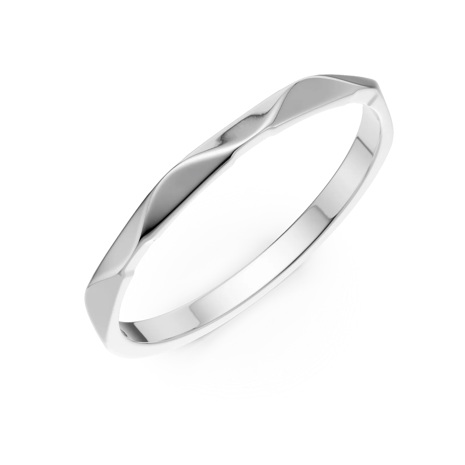 Inel minimalist din aur alb-167511