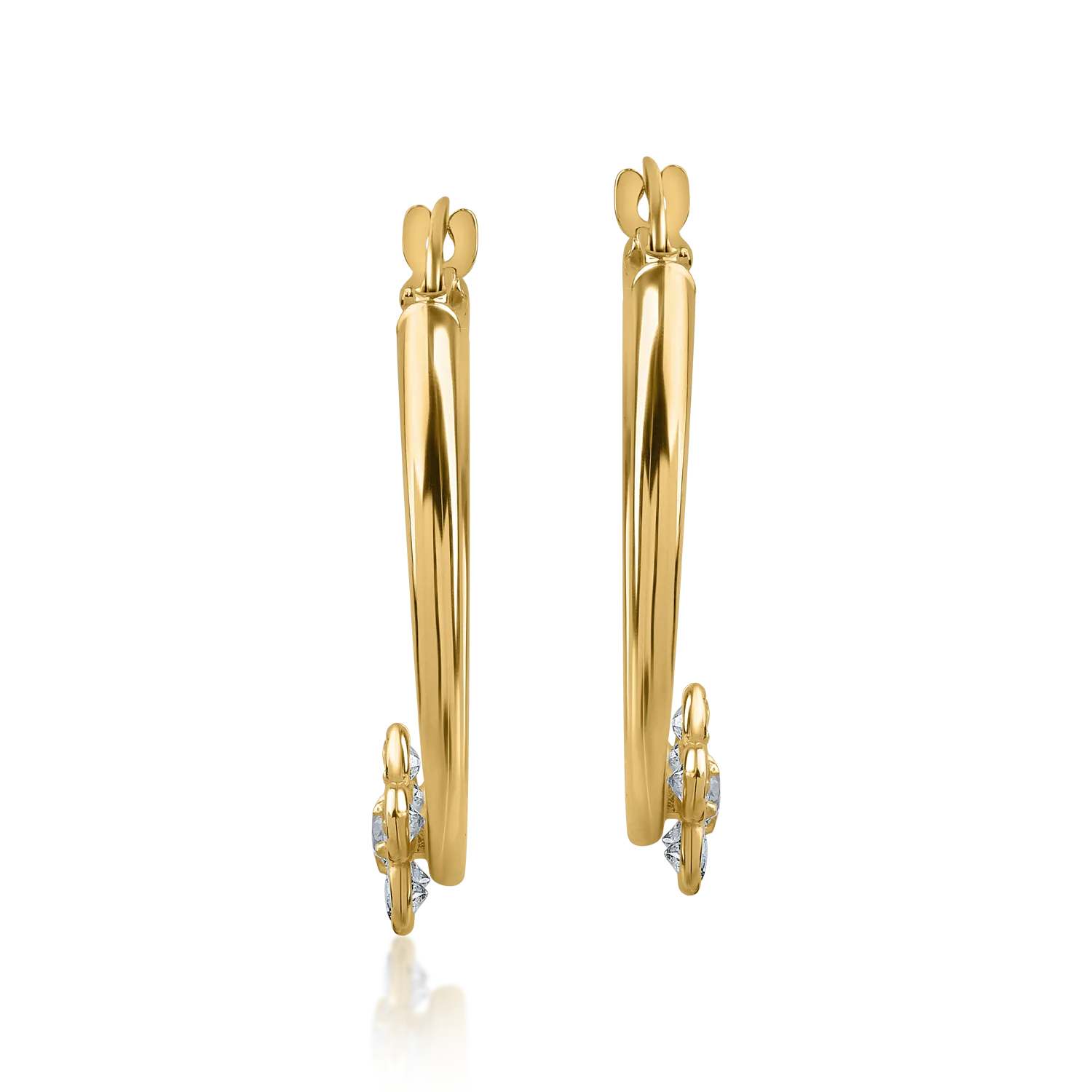 Yellow gold earrings