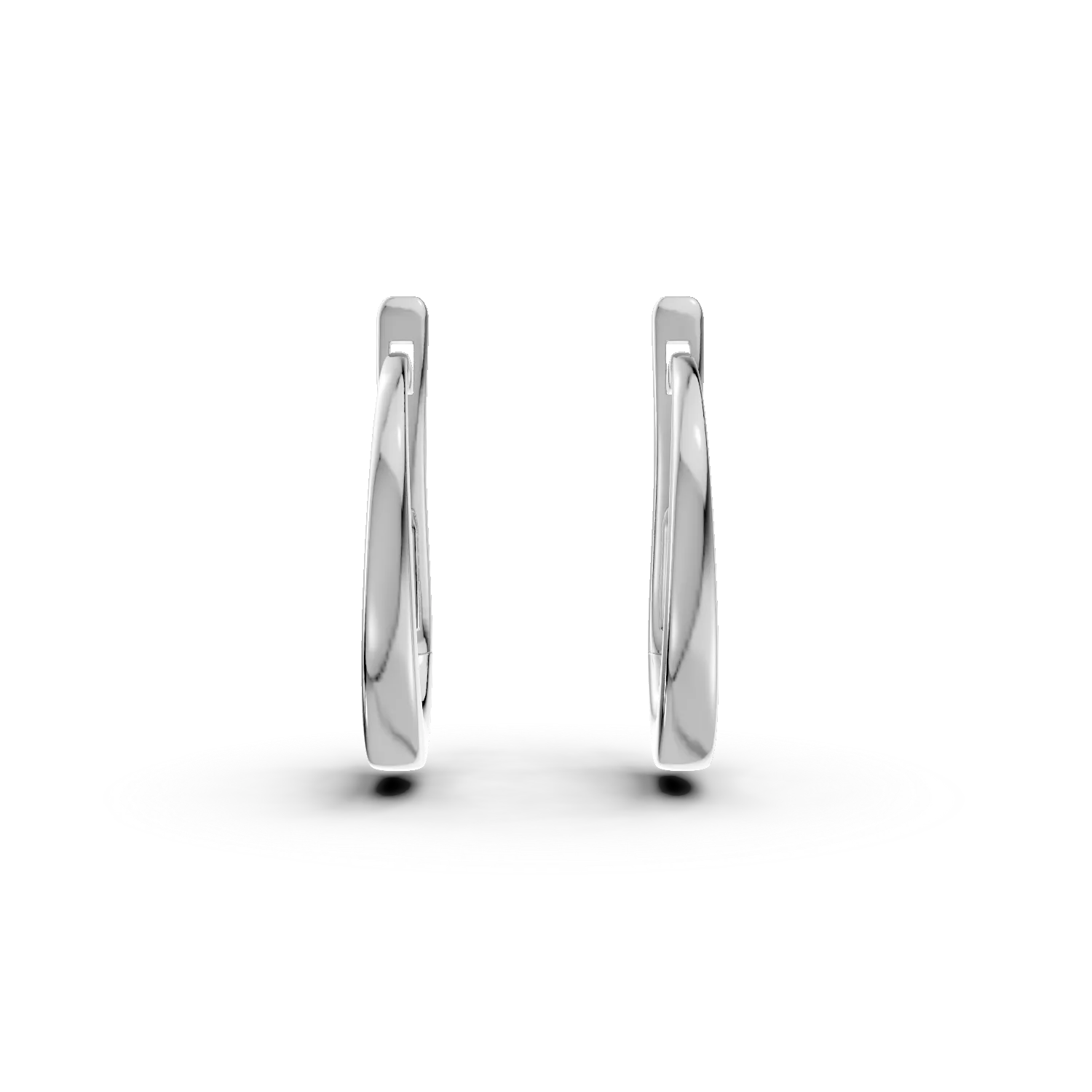 Cercei minimalisti din aur alb-167533