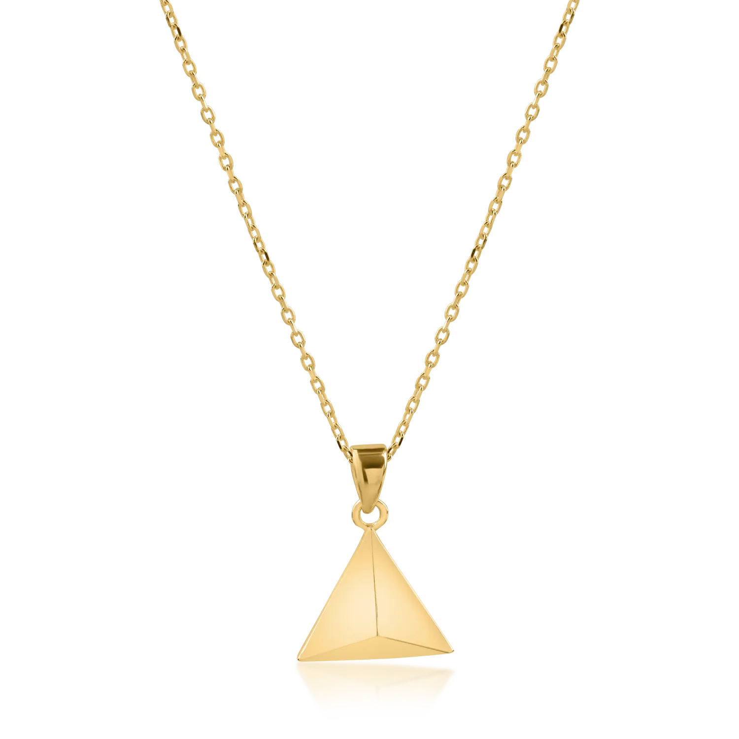 Yellow gold pendant necklace