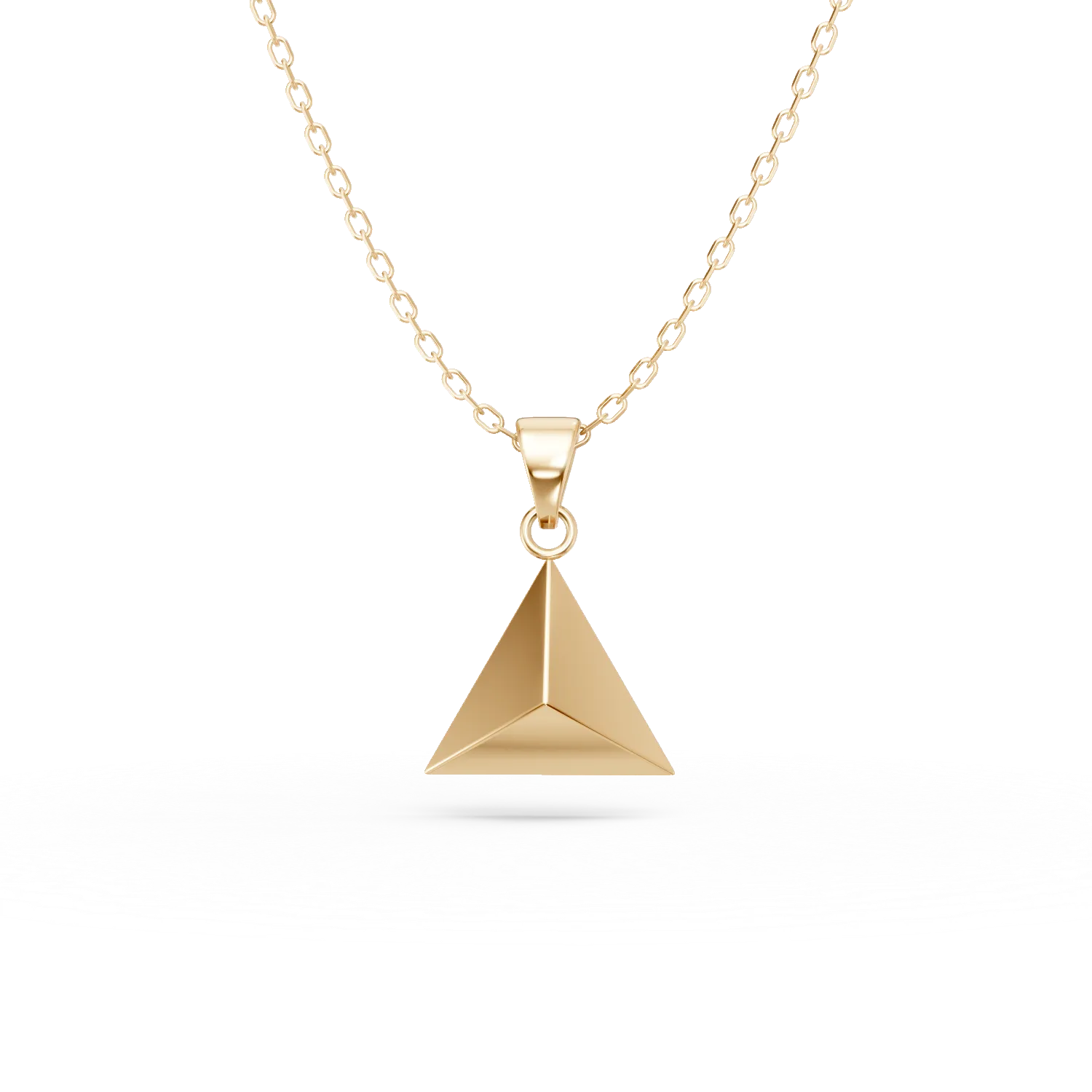 Yellow gold pendant necklace