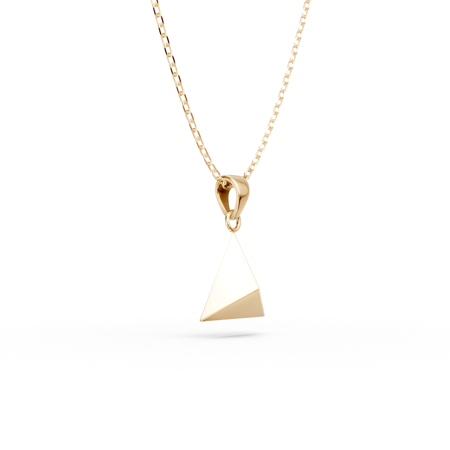 Yellow gold pendant necklace