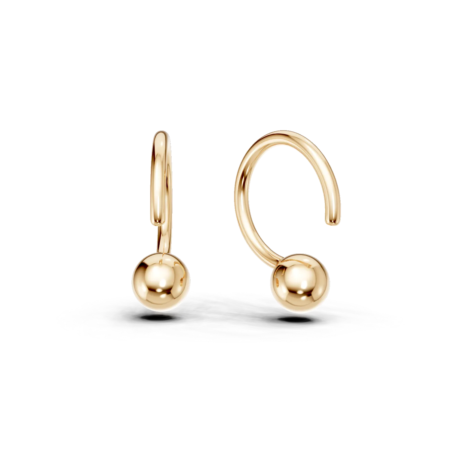 TEILOR Cercei ear cuffs rotunzi din aur galben