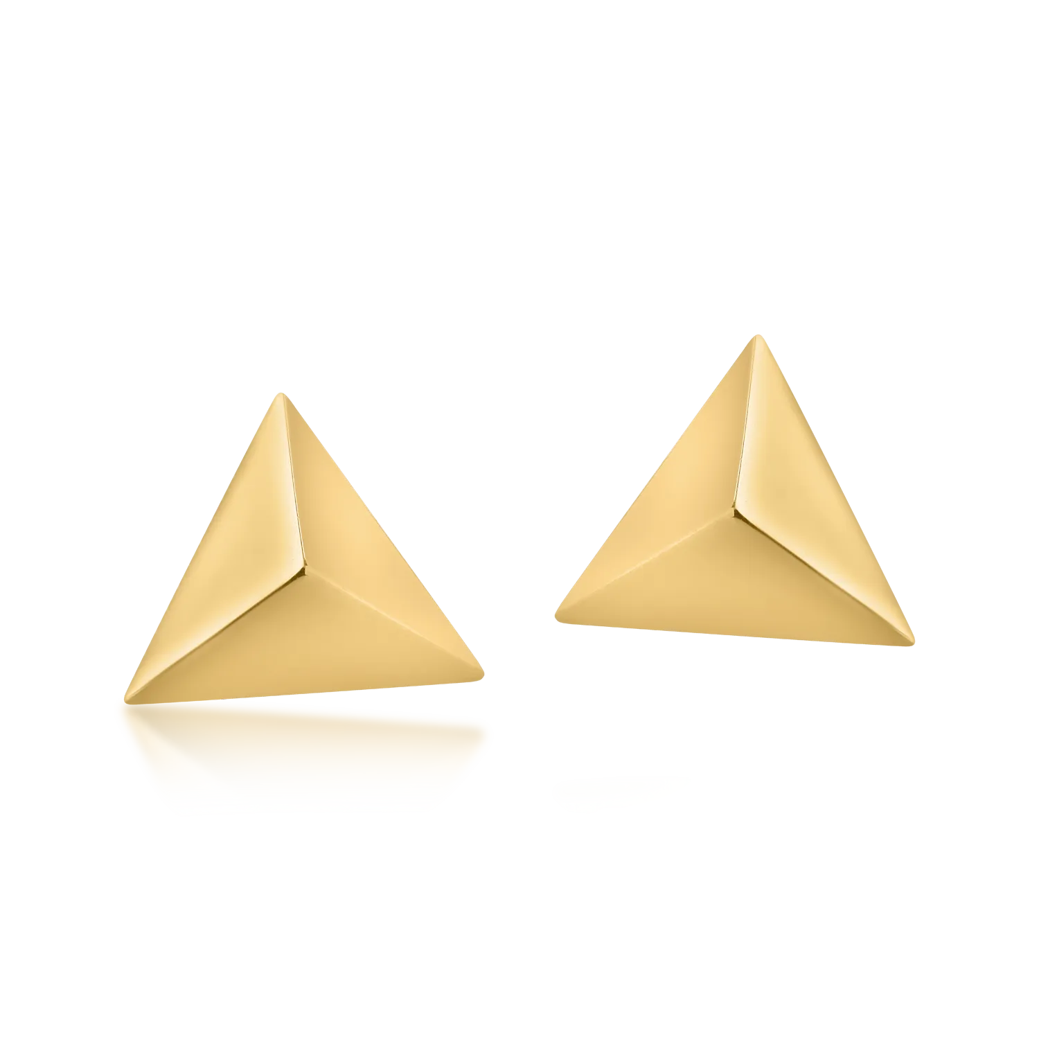 Yellow gold geometrical earrings