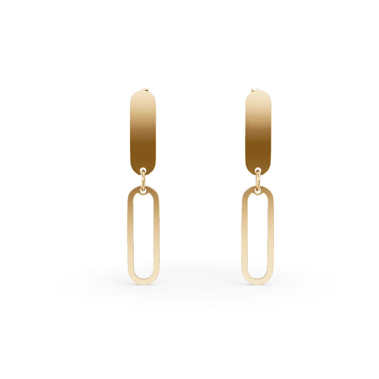 Yellow gold earrings