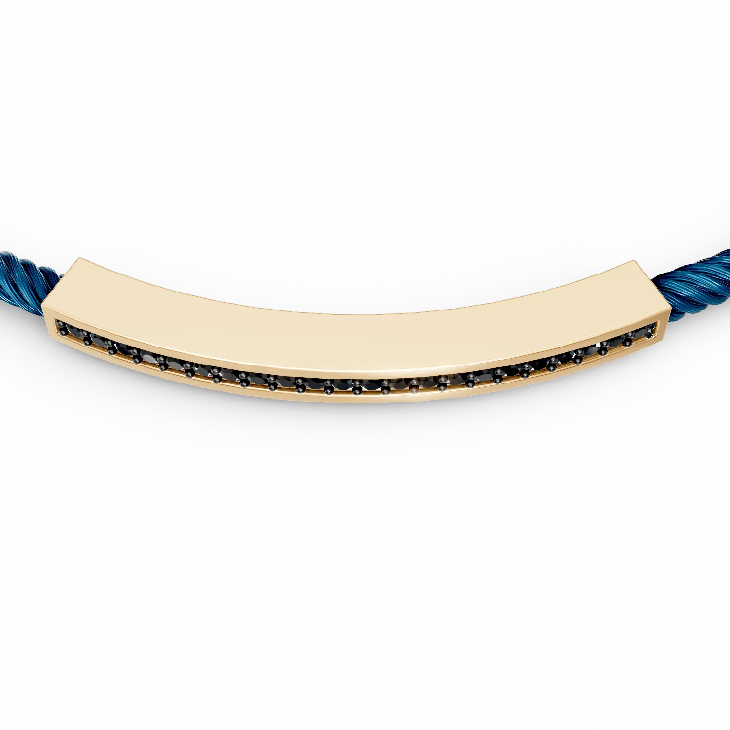 Yellow gold and steel men's bracelet