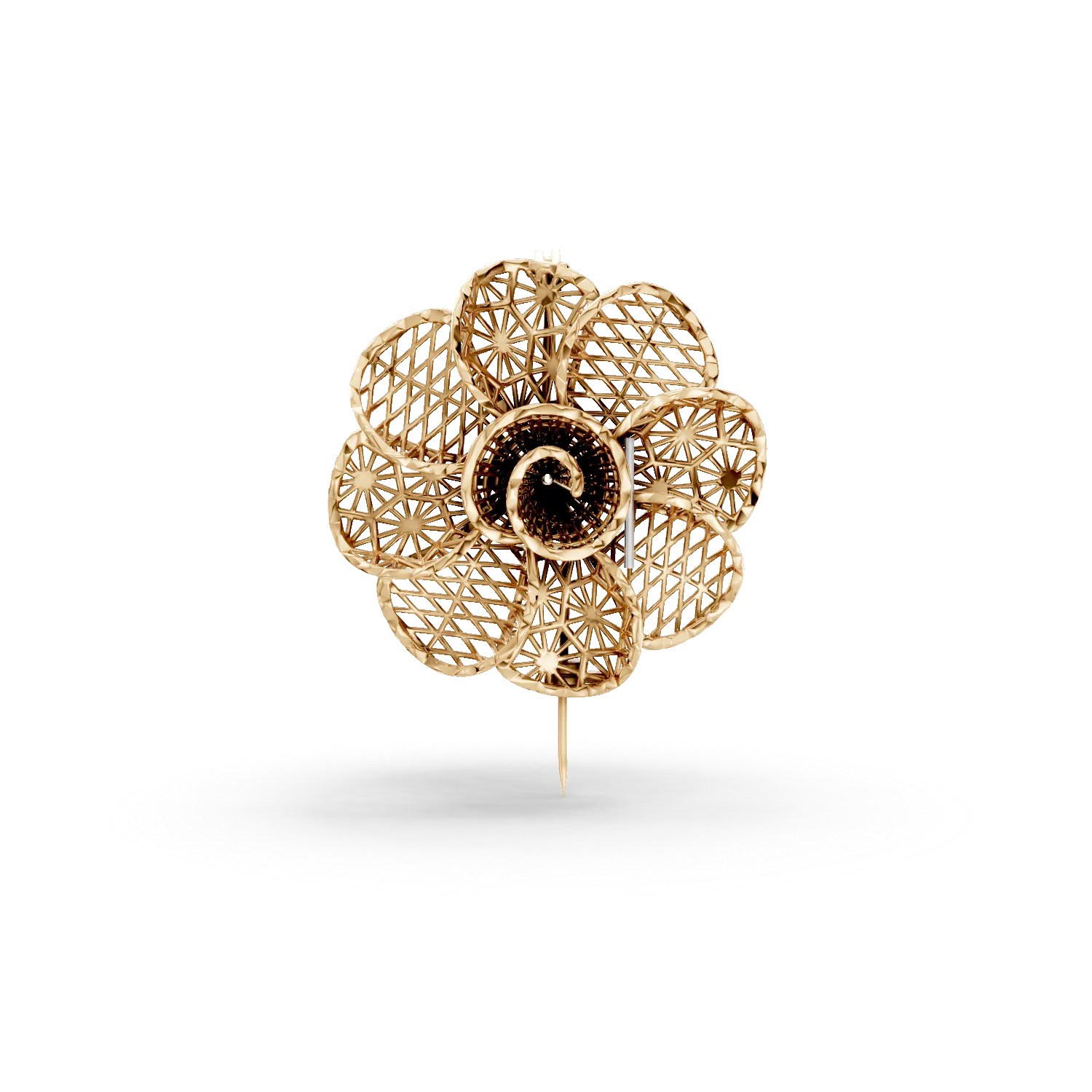 Brosa din aur galben