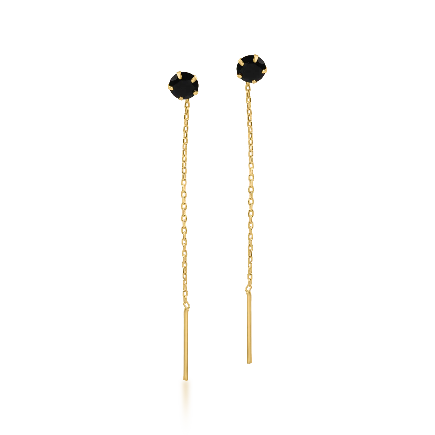Yellow gold earrings