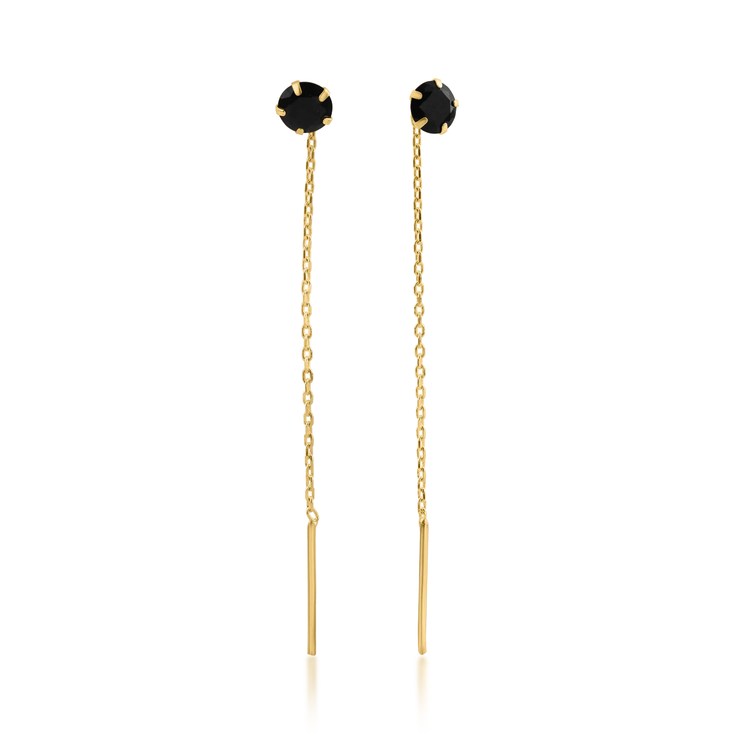 Yellow gold earrings
