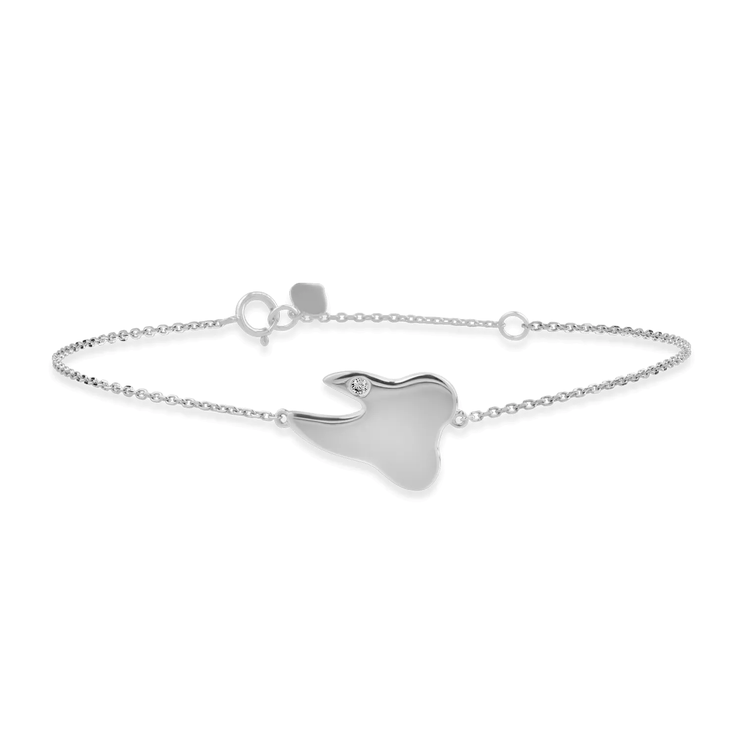 Fehérarany karkötő 0.02ct gyémánttal