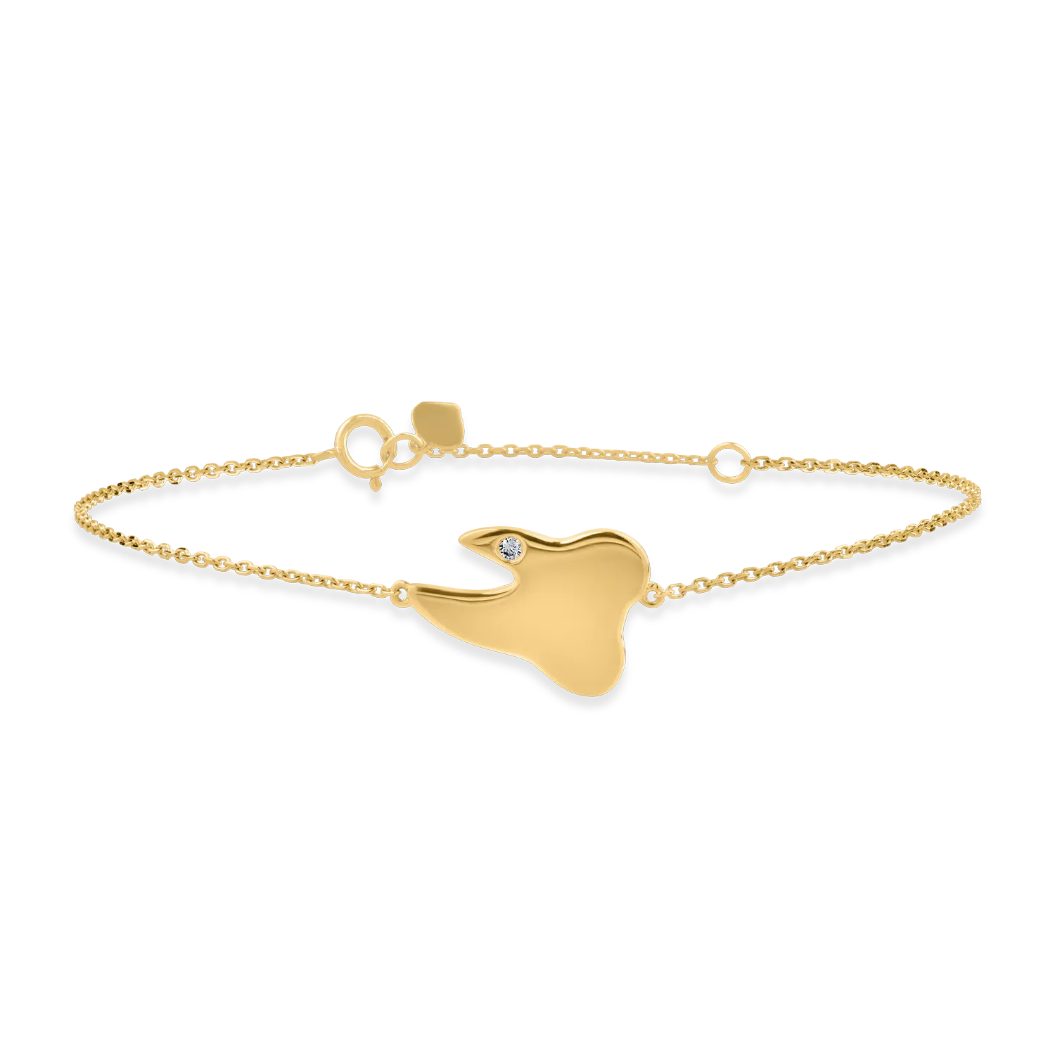 Yellow gold bracelet with 0.02ct diamond