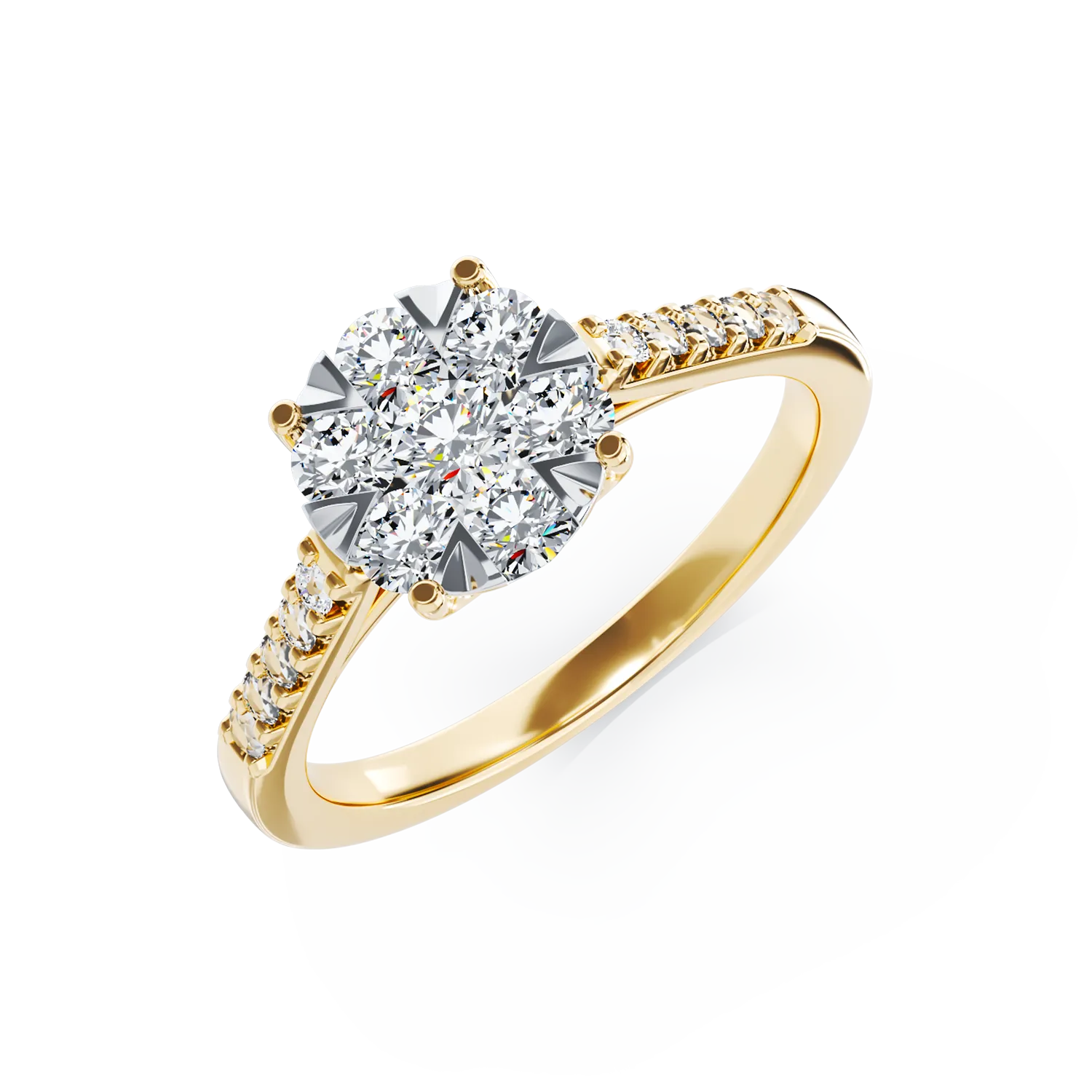 Teilor Inel de logodna din aur galben cu diamante de 0.5ct