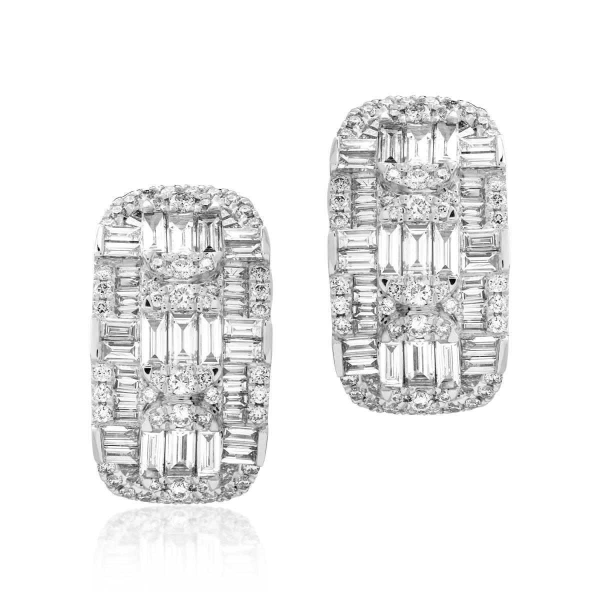 Kolczyki z białego złota z 3.1ct diamentami-167838