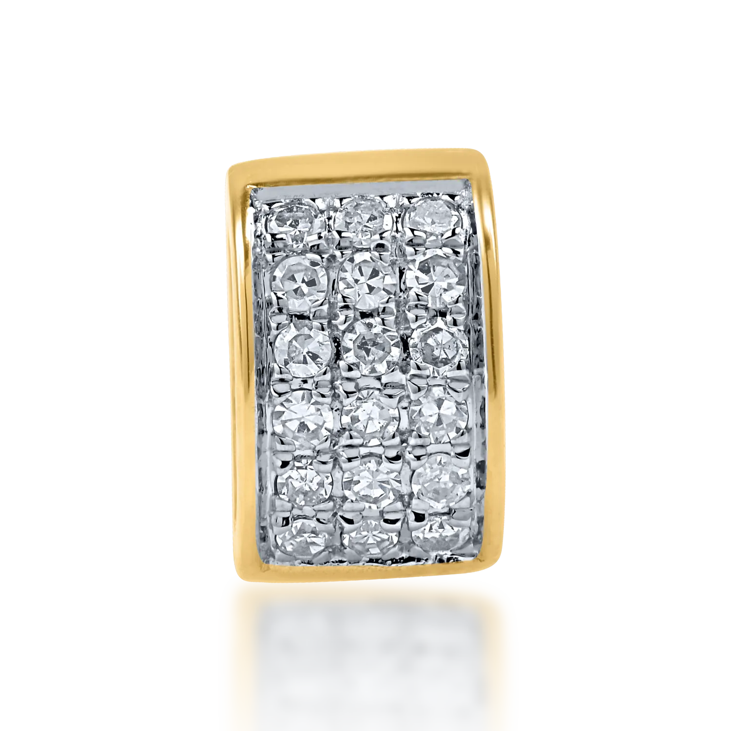 Yellow gold pendant with 0.069ct diamonds