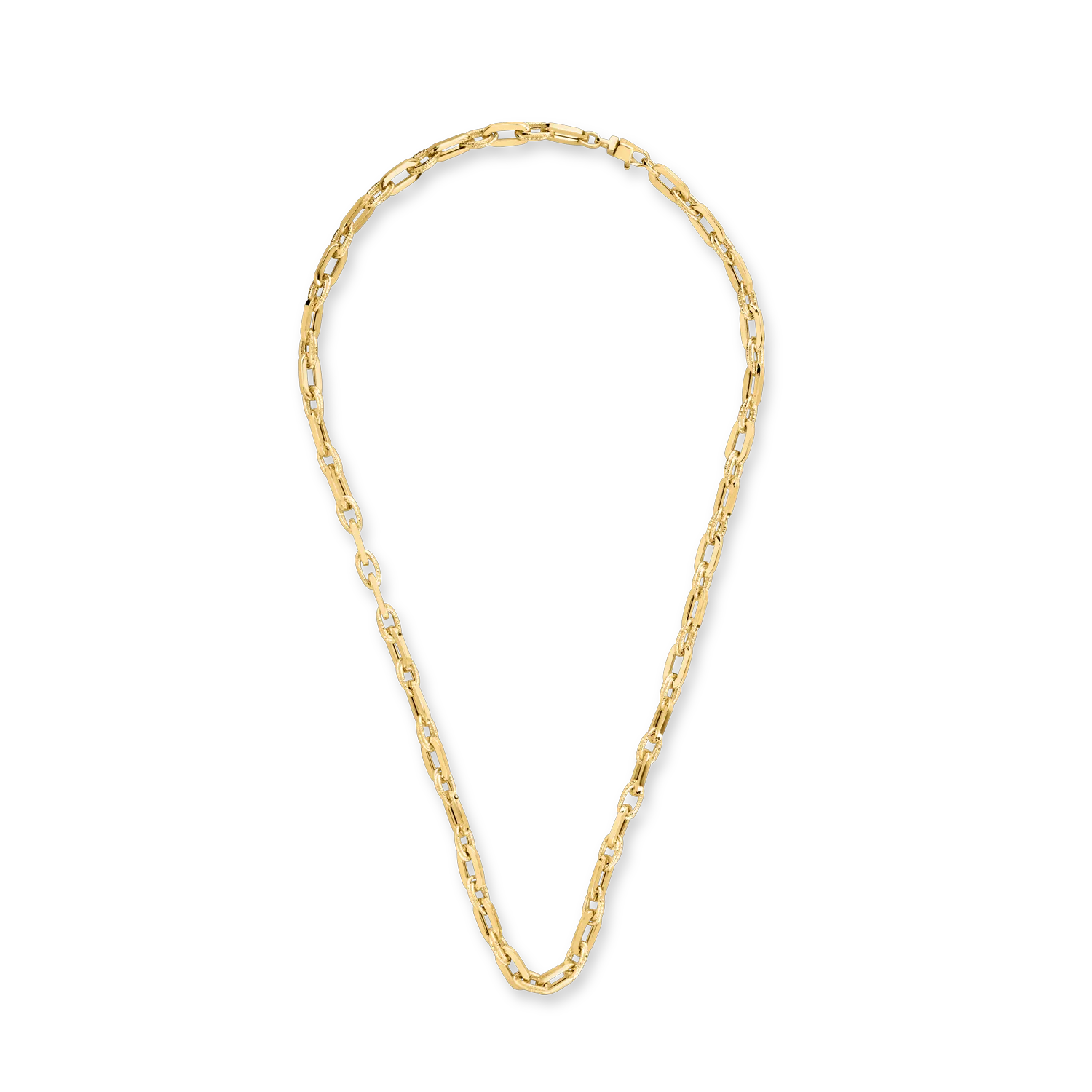 Yellow gold chain with links