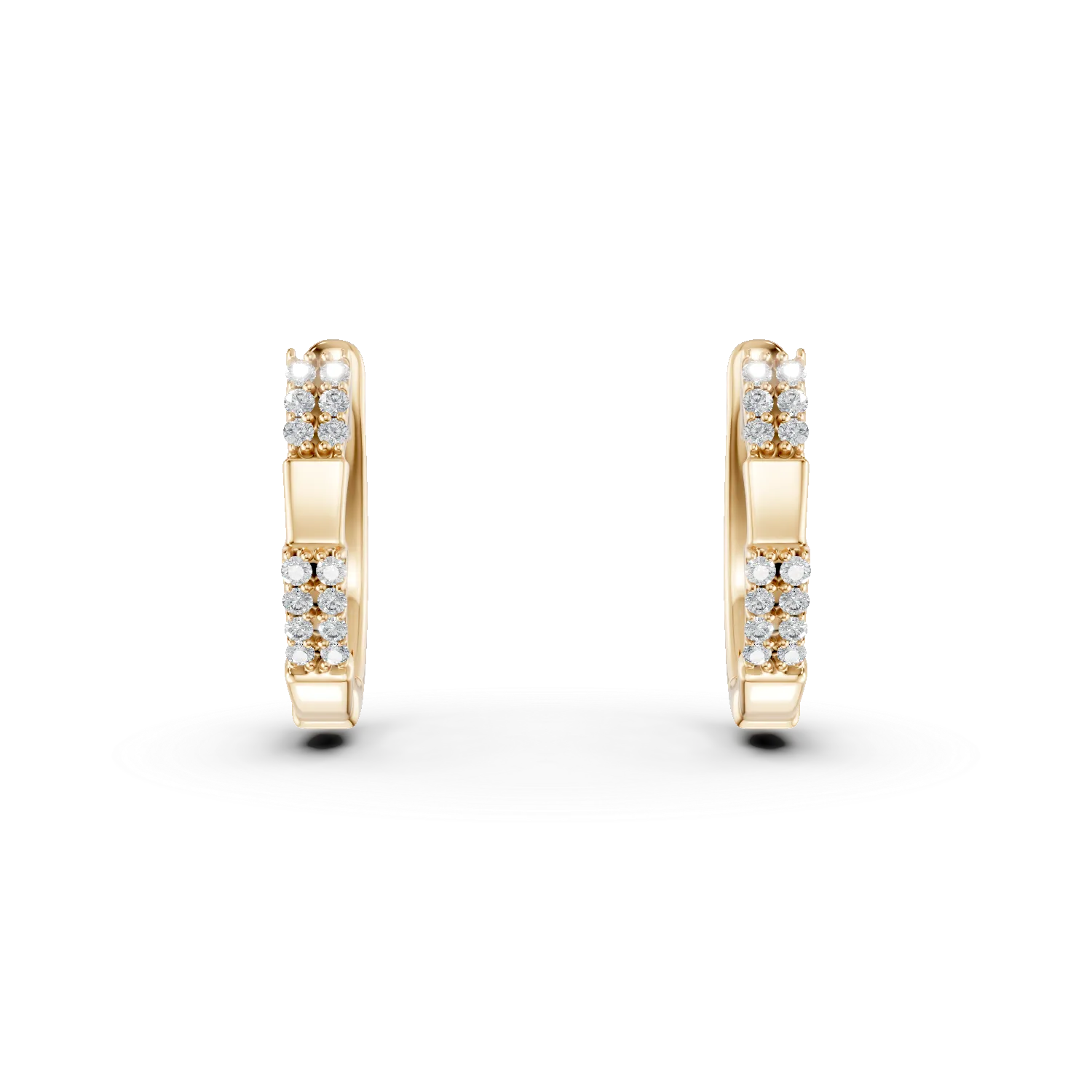 Kolczyki nauszne z żółtego złota z diamentami o masie 0.17ct-168378