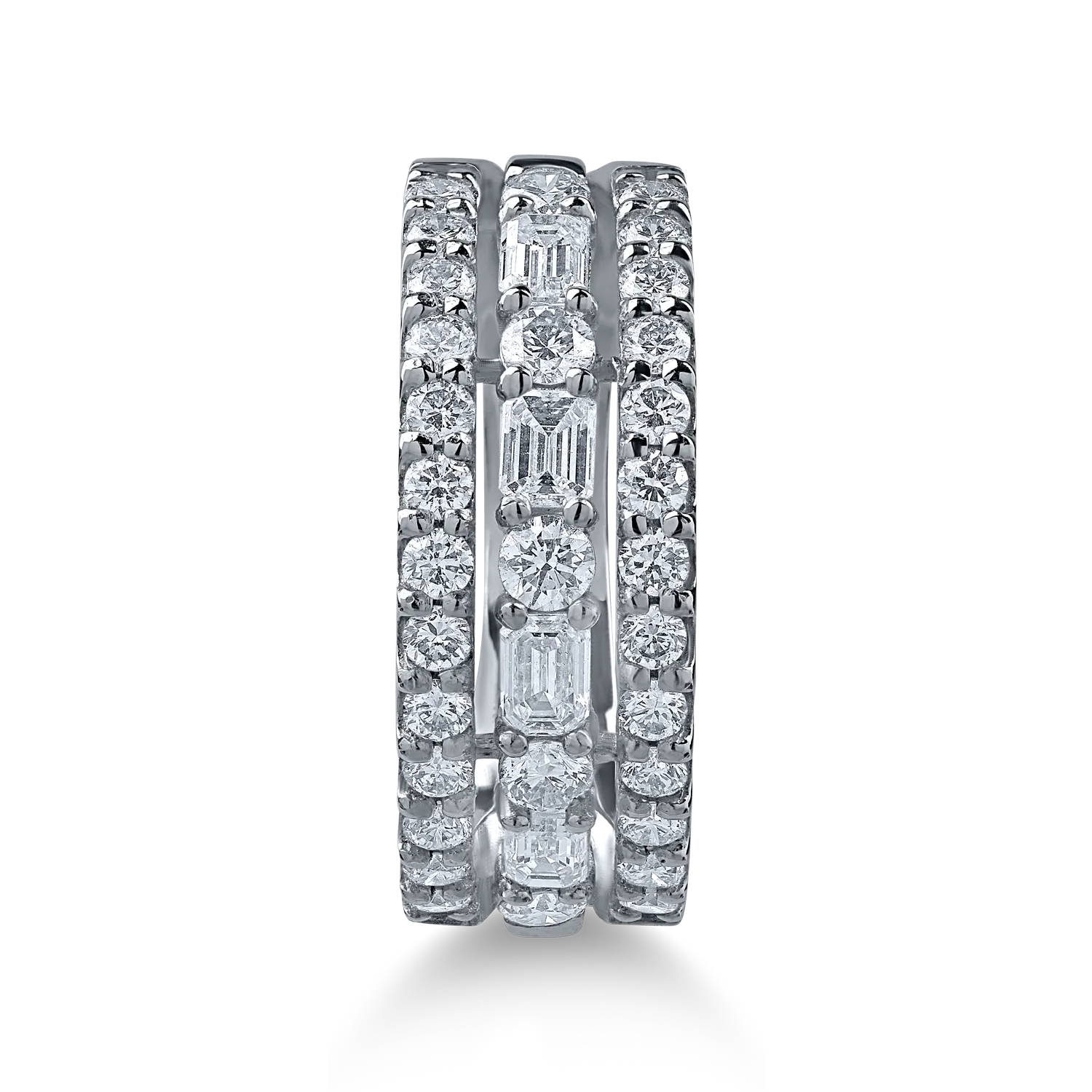 Half eternity ring in white gold with 1.24ct diamonds