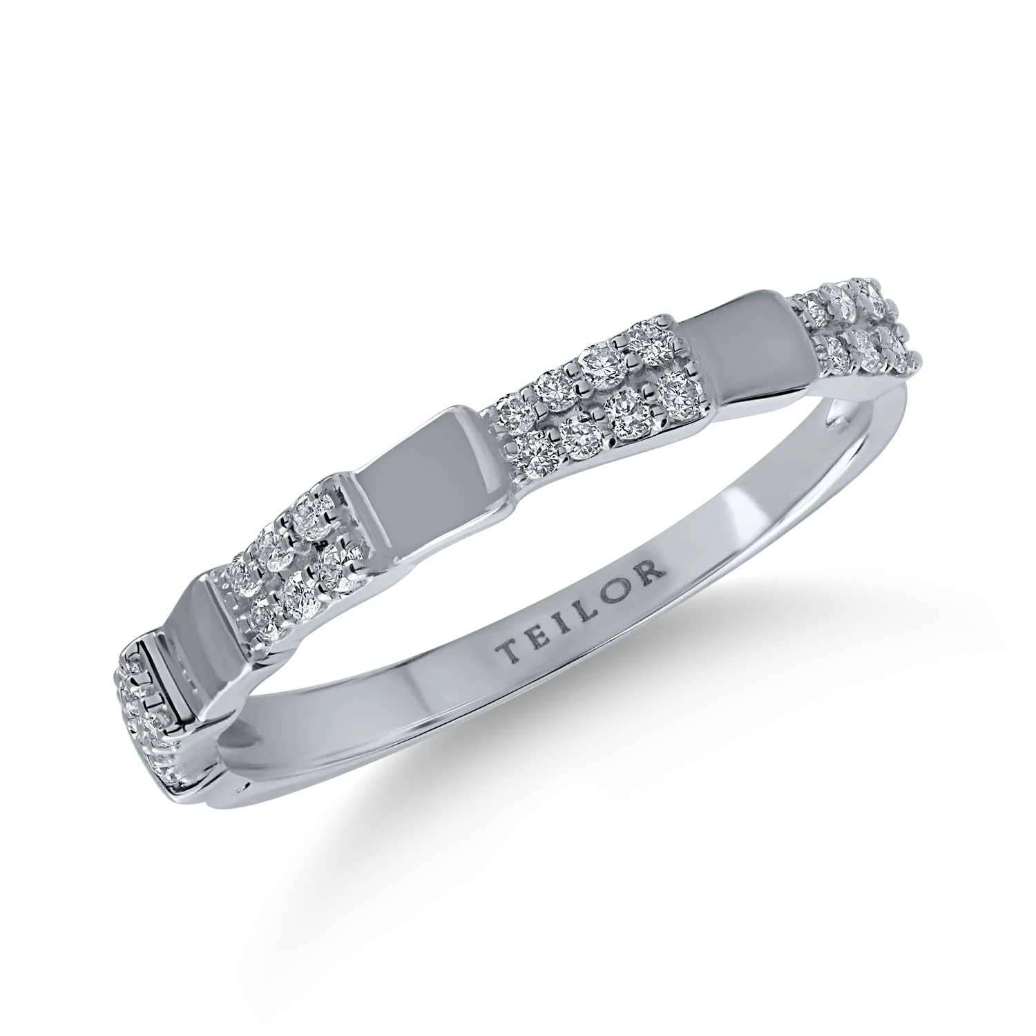 Fehérarany gyűrű 0.17ct gyémántokkal