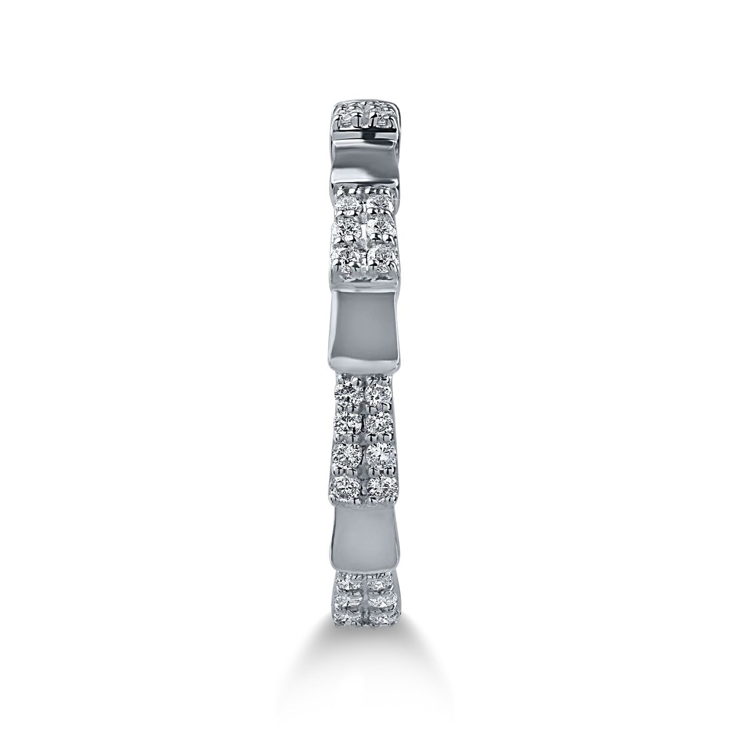 Inel din aur alb cu diamante de 0.16ct