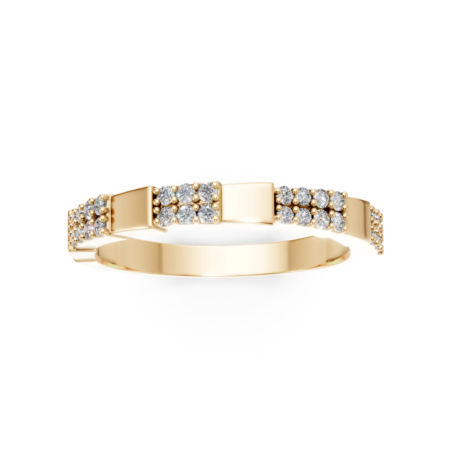 Inel din aur galben cu diamante de 0.16ct