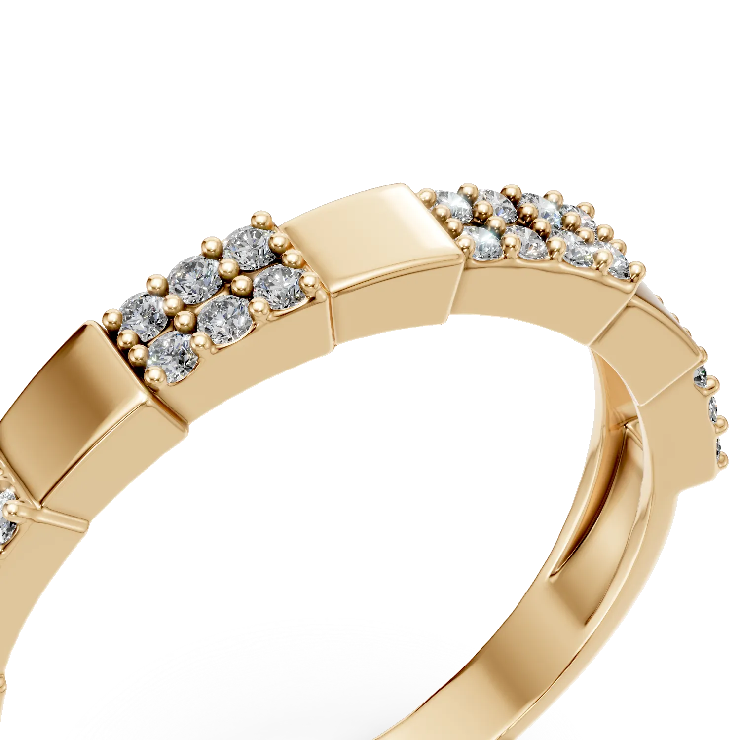 Inel din aur galben cu diamante de 0.16ct