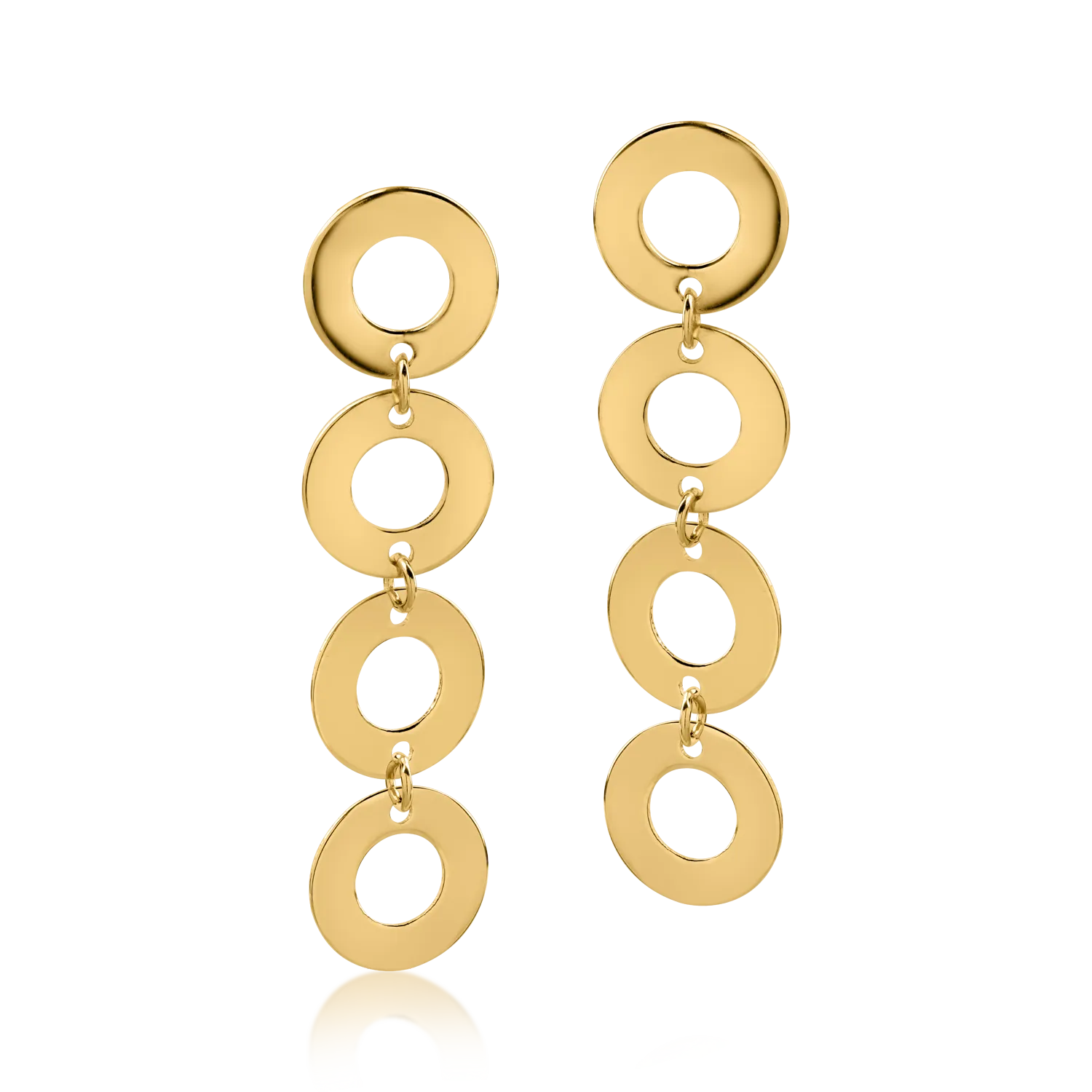 Cercei geometrici din aur galben-168450