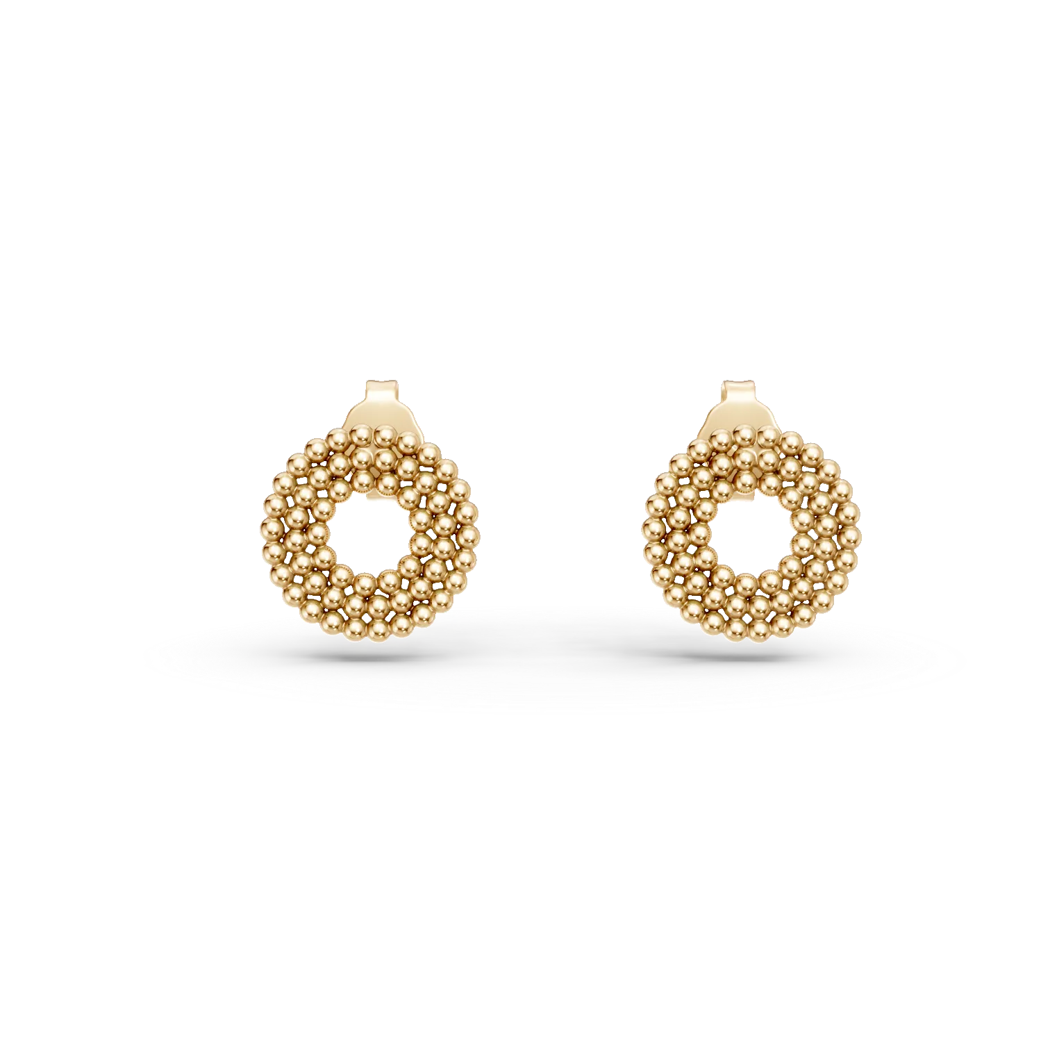 Okrągłe kolczyki z żółtego złota