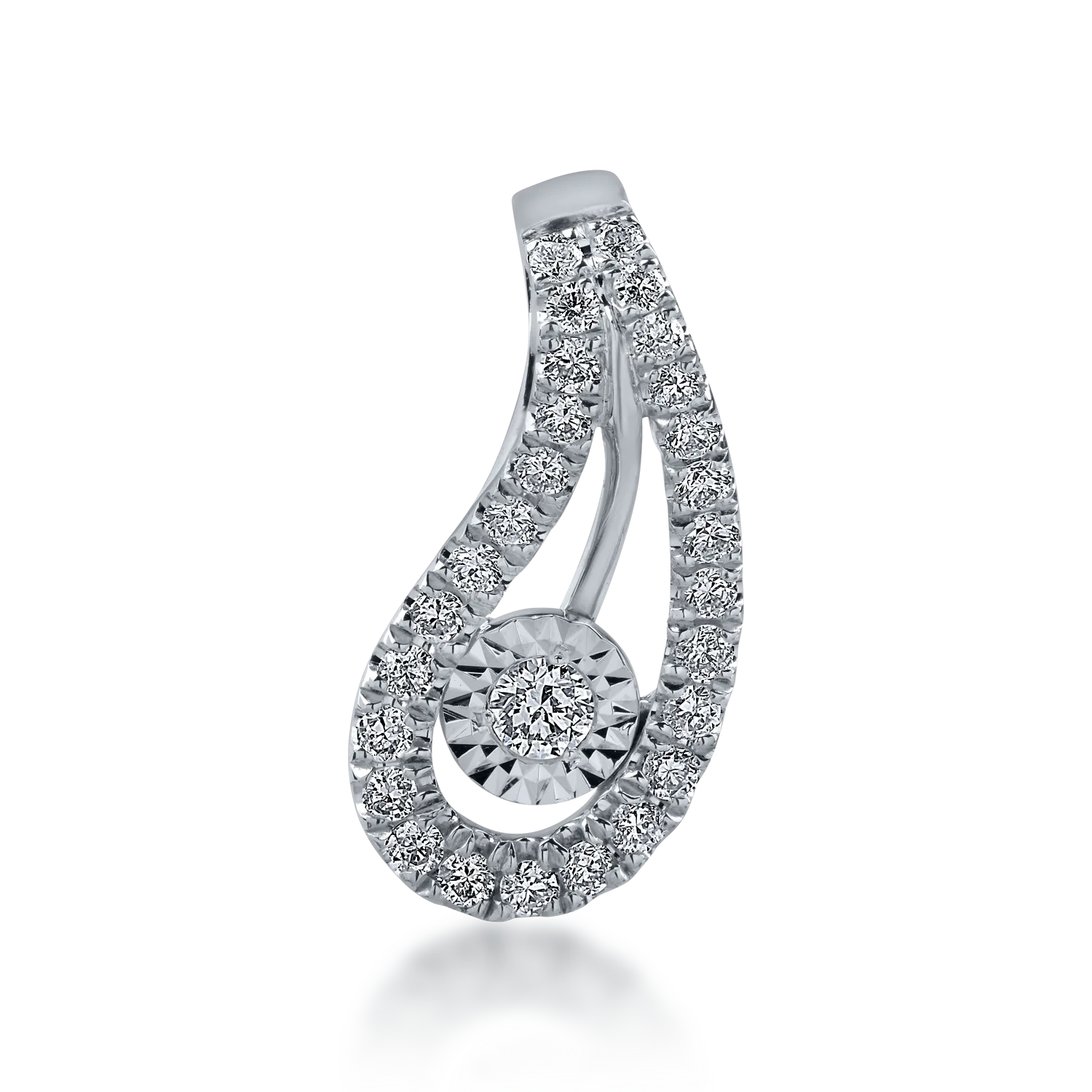 White gold pendant with 0.159ct diamonds