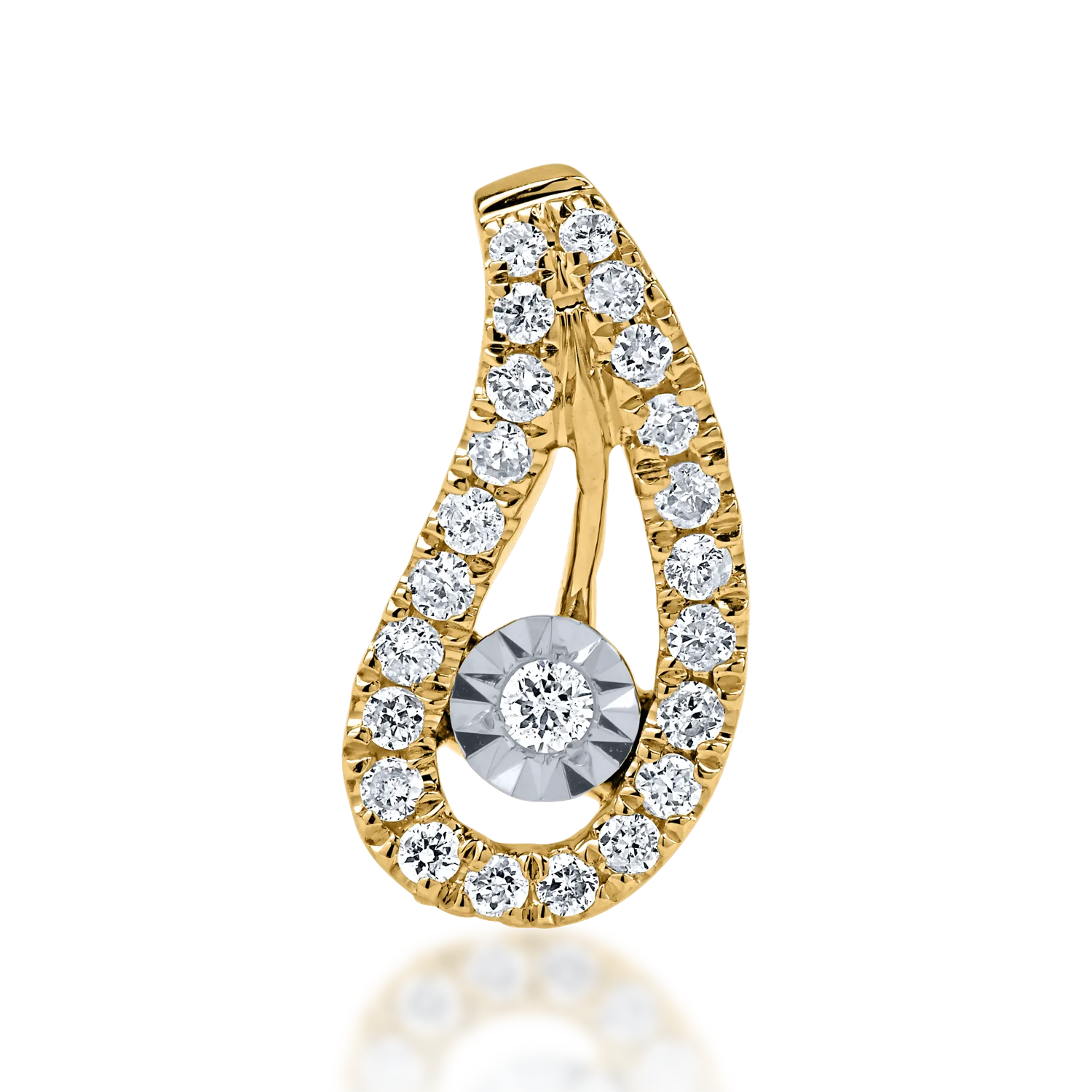 Pandantiv din aur galben cu diamante de 0.16ct-168512