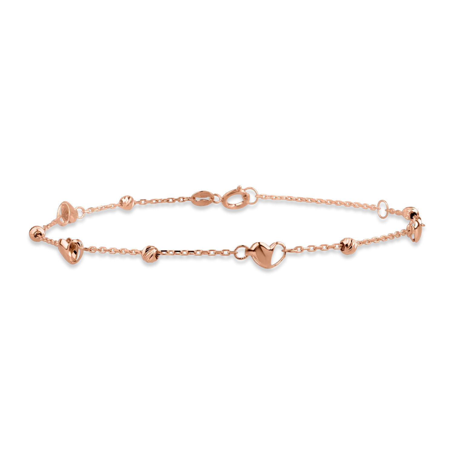 Rose gold heart bracelet