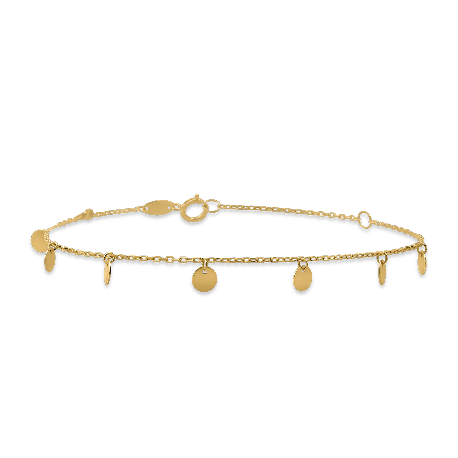 Yellow gold coins bracelet