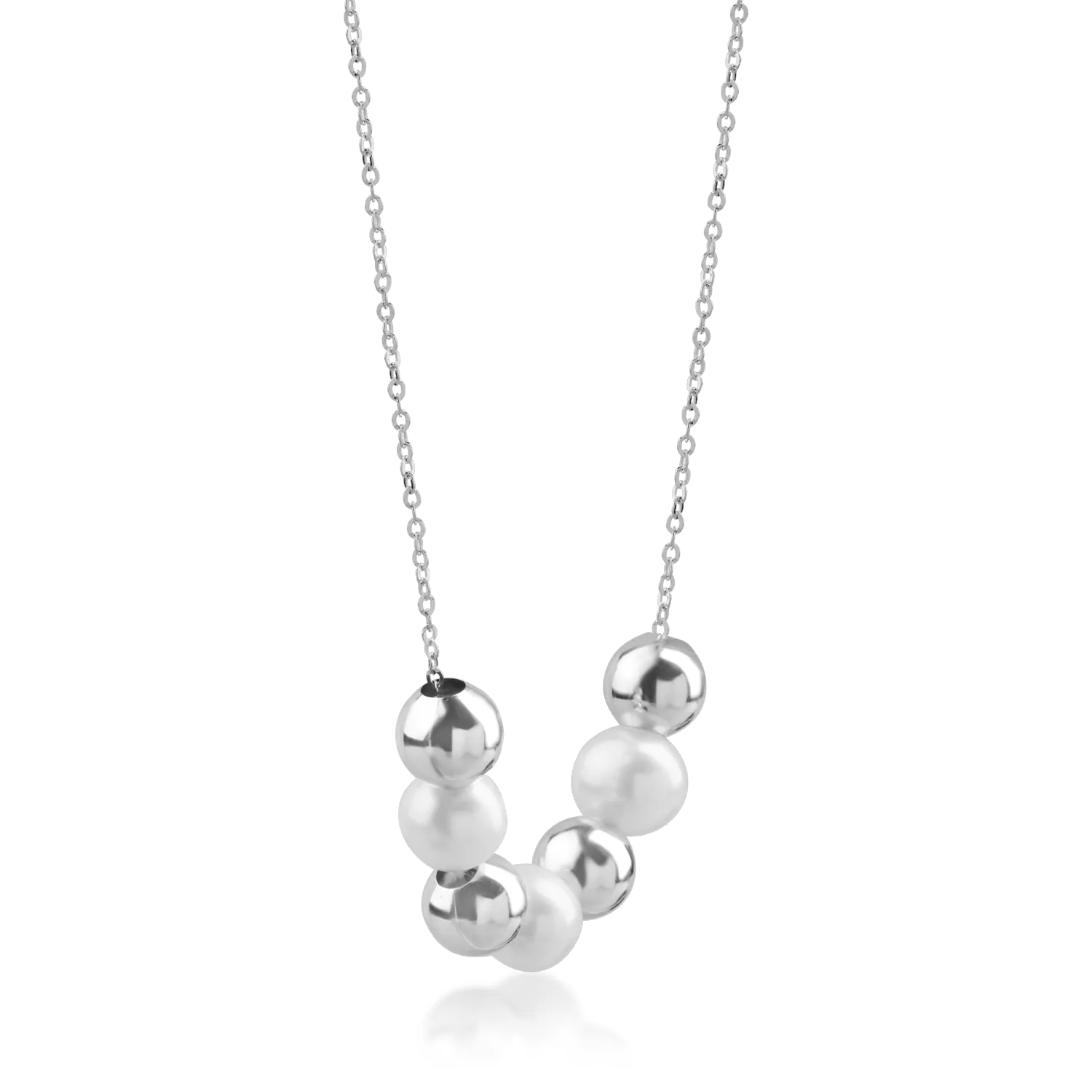 White gold necklace