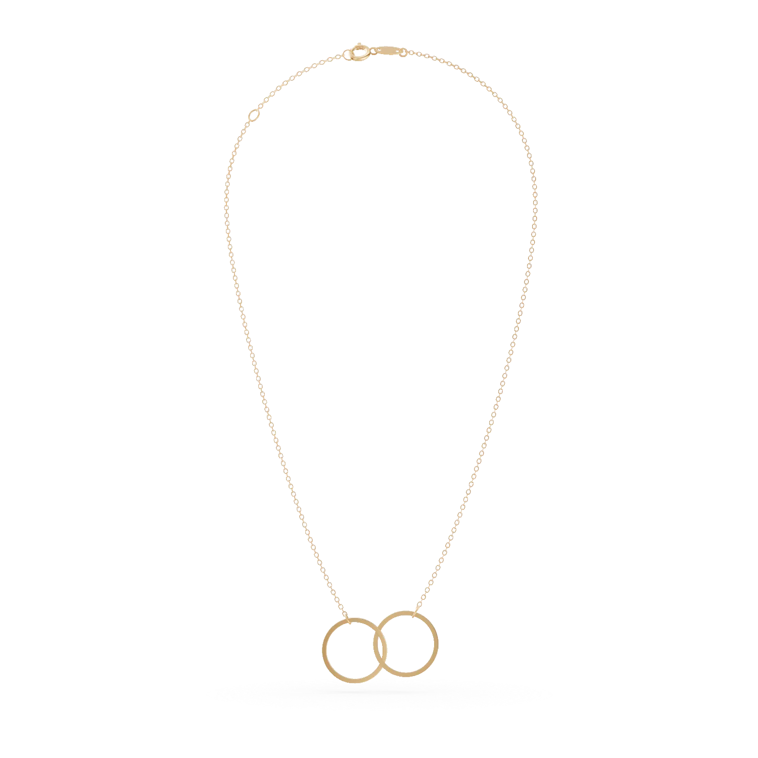 Naszyjnik w kształcie kółek z żółtego złota